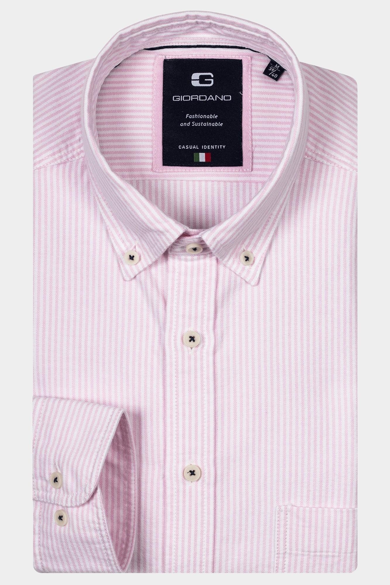 Giordano Casual hemd lange mouw Roze Brando, LS Button Down Classi 427002/52