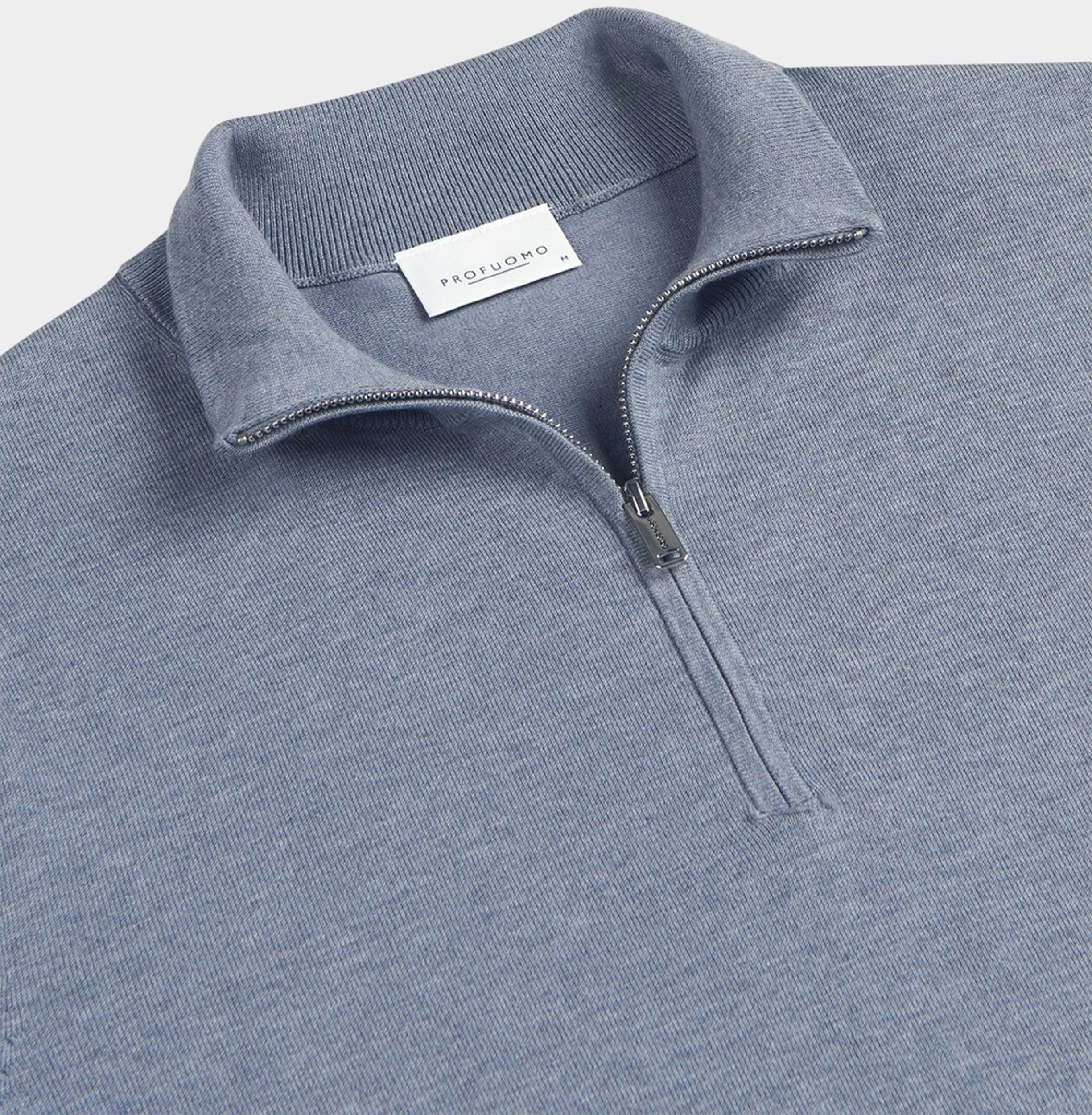 Profuomo Half Zip Blauw  PPWJ10007D/M