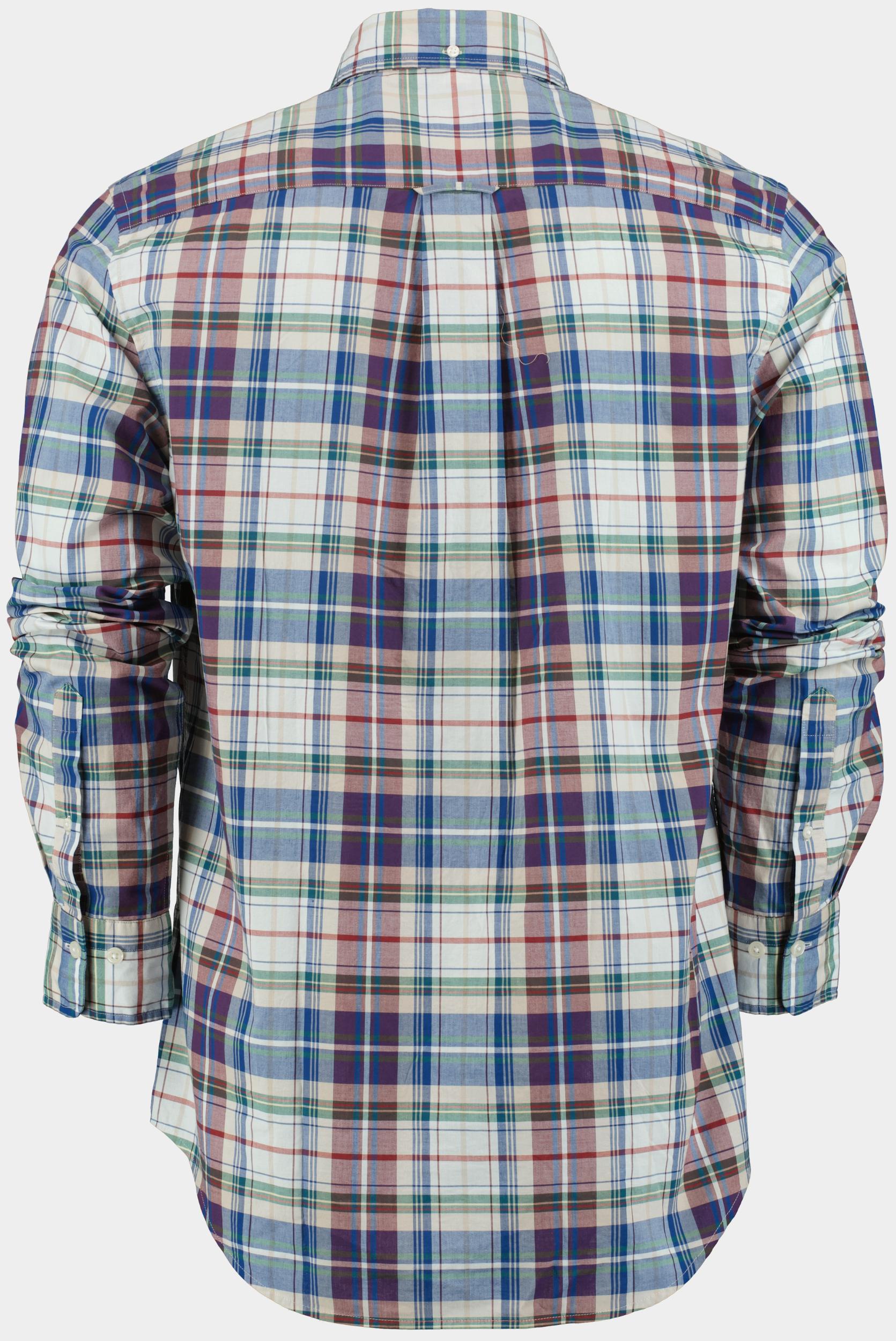 Gant Casual hemd lange mouw Paars Poplin Tartan Check Shirt 3240165/638