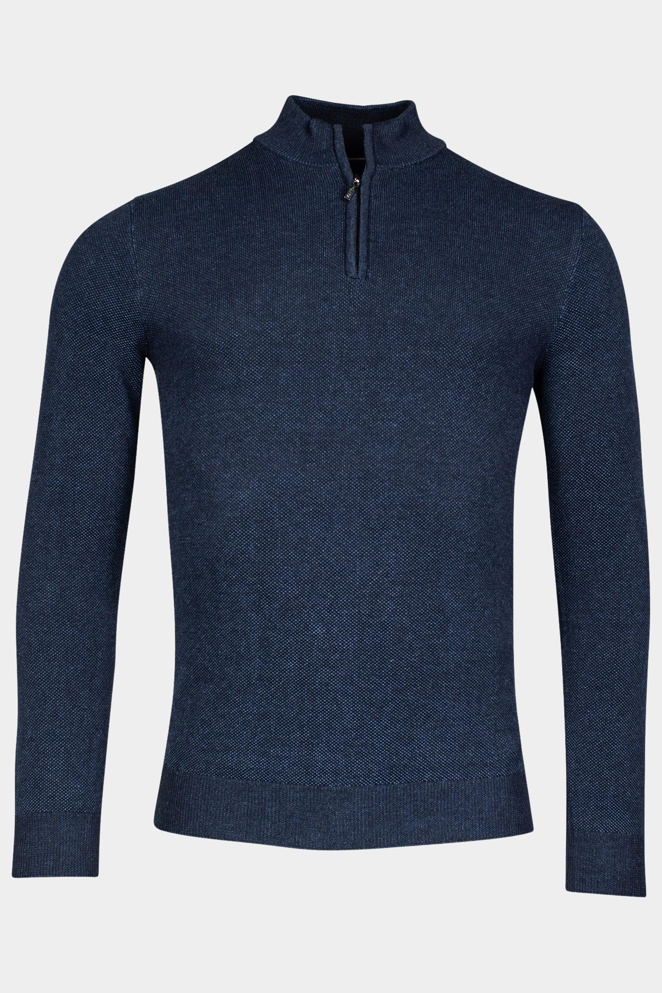 Baileys Half Zip Blauw Pullover 1/2 zip  all over pl 328410/60