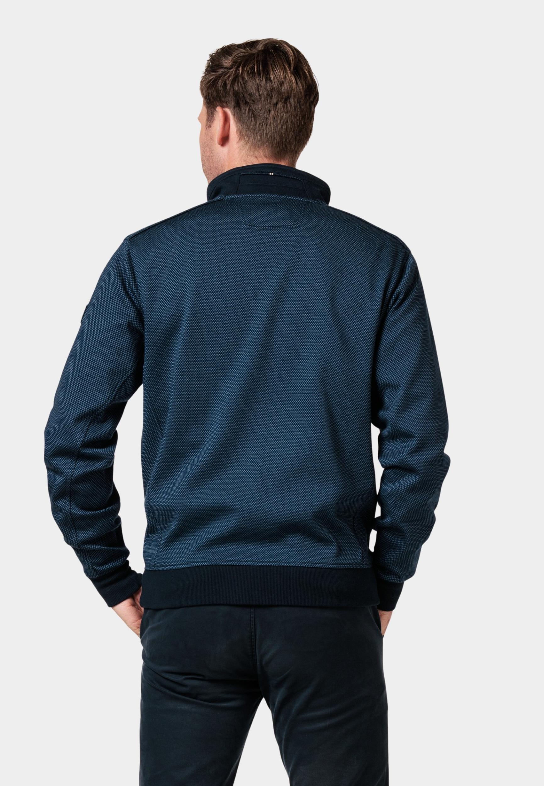 Baileys Vest Blauw Sweat Cardigan Zip  2-tone Ja 322287/60