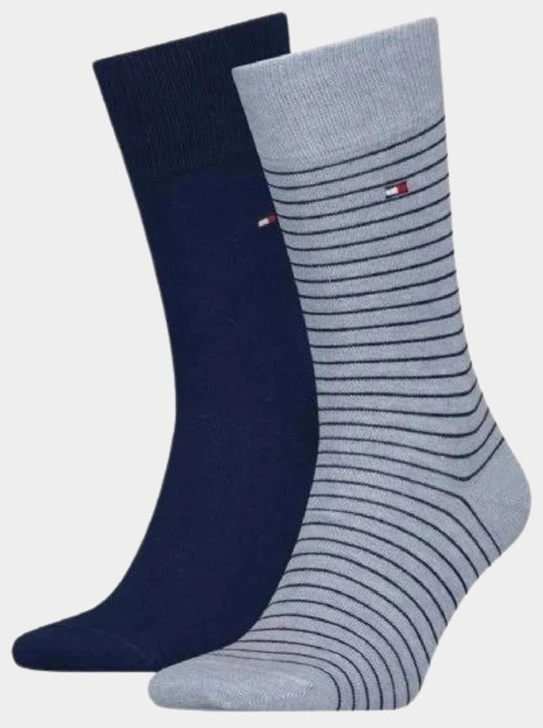 Tommy Hilfiger Sokken Blauw small stripe sock 2p 100001496/038