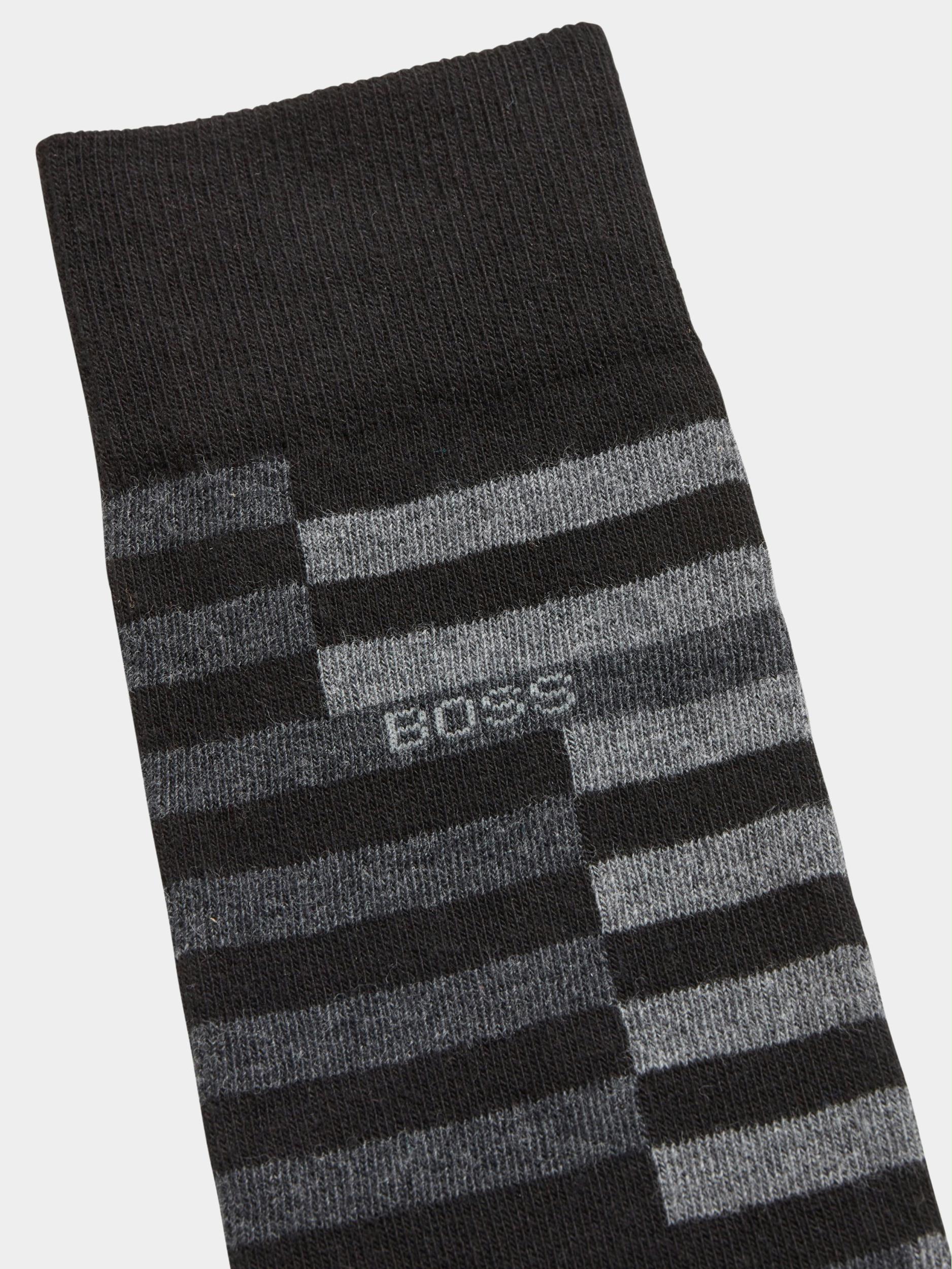BOSS Black Sokken Zwart 2P RS Stripe CC 10241189 01 50467708/001