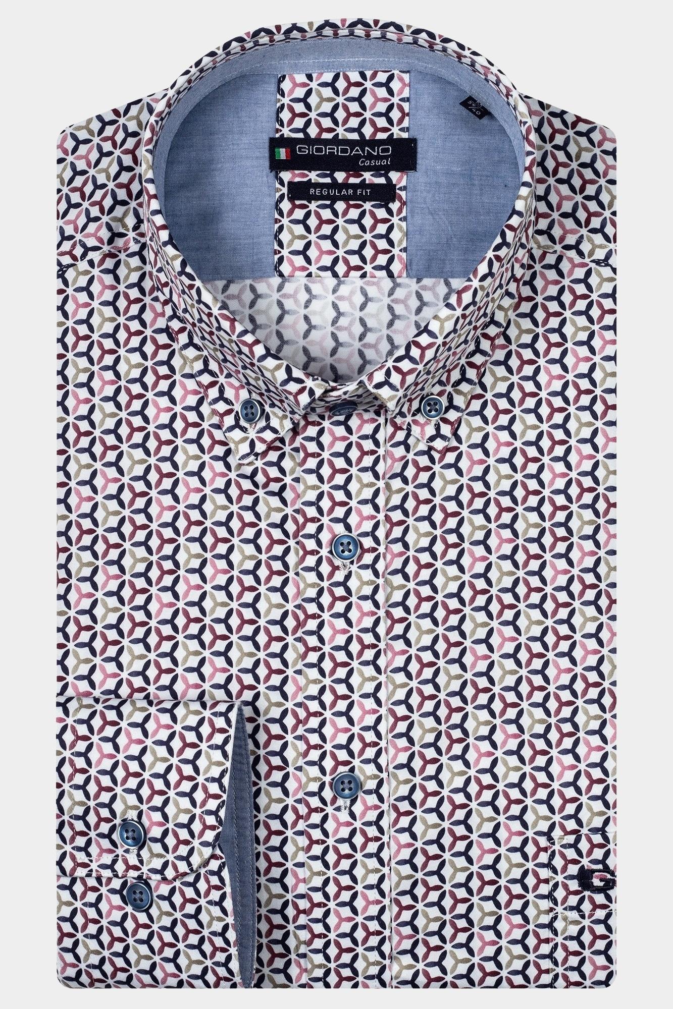 Giordano Casual hemd lange mouw Roze Ivy, LS Button Down Propeller 427018/50