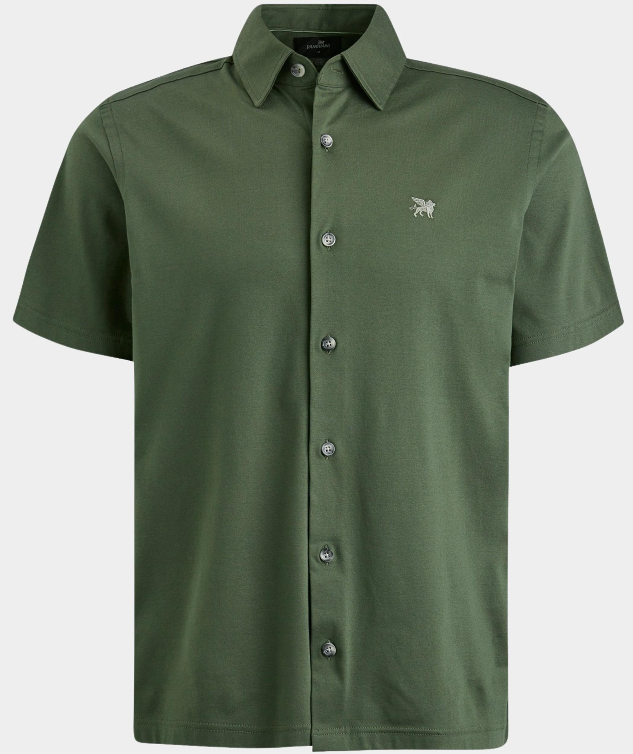 Vanguard Casual hemd korte mouw Groen Short Sleeve Shirt CF Double VSIS2404256/6025
