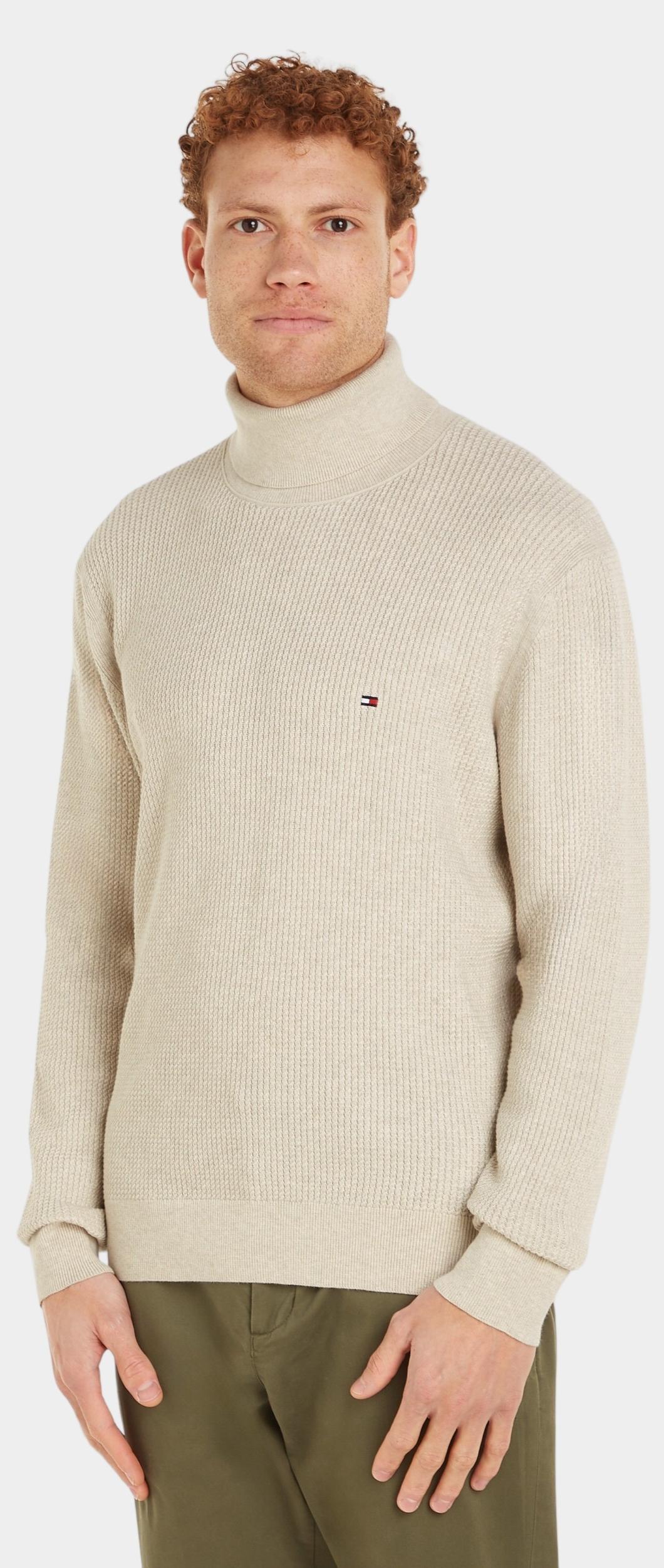 Tommy Hilfiger Coltrui Beige Structure Roll Neck MW0MW36526/HGF