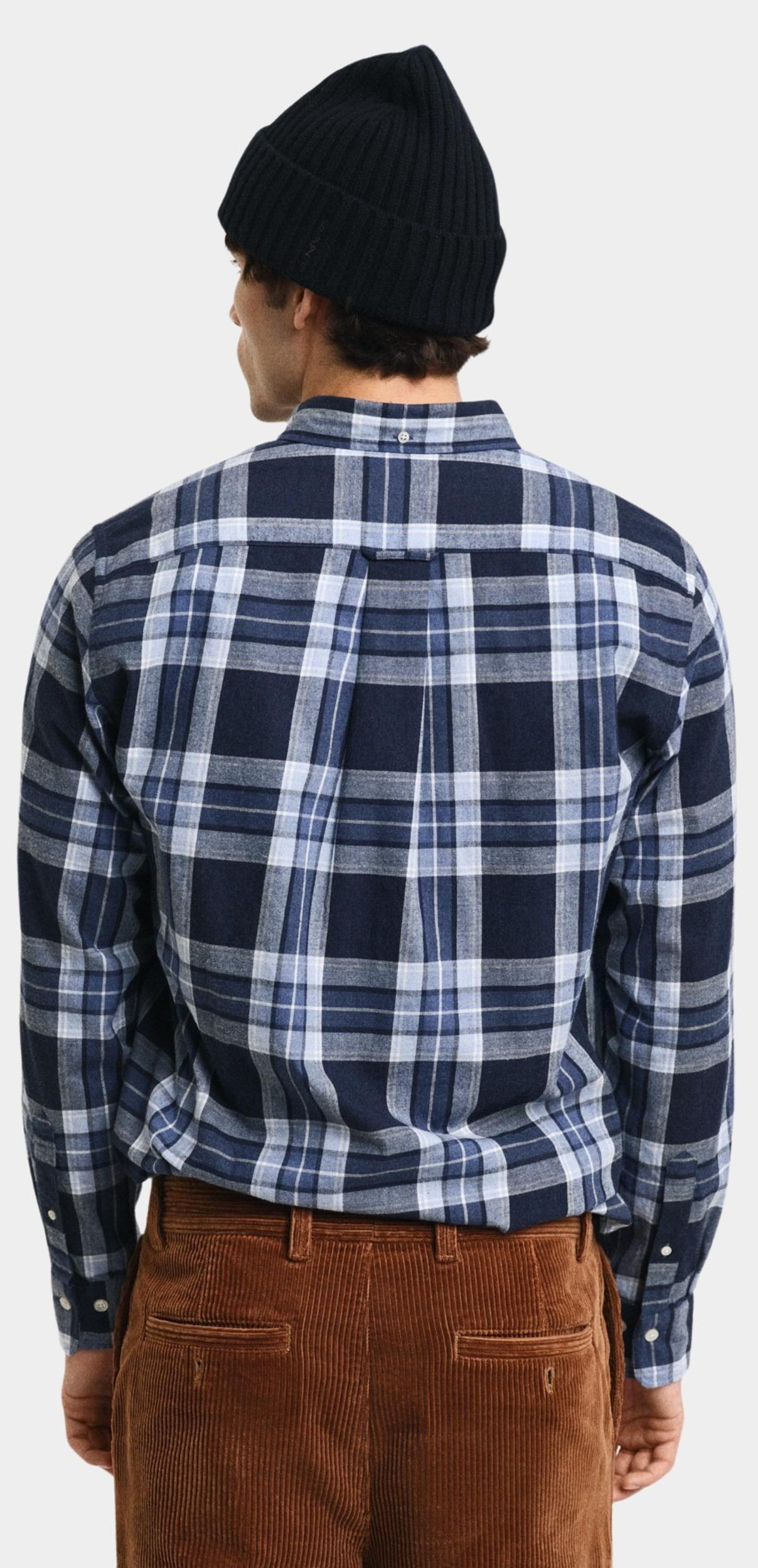 Gant Casual hemd lange mouw Blauw Tartan Melange Check Shirt 3240198/433