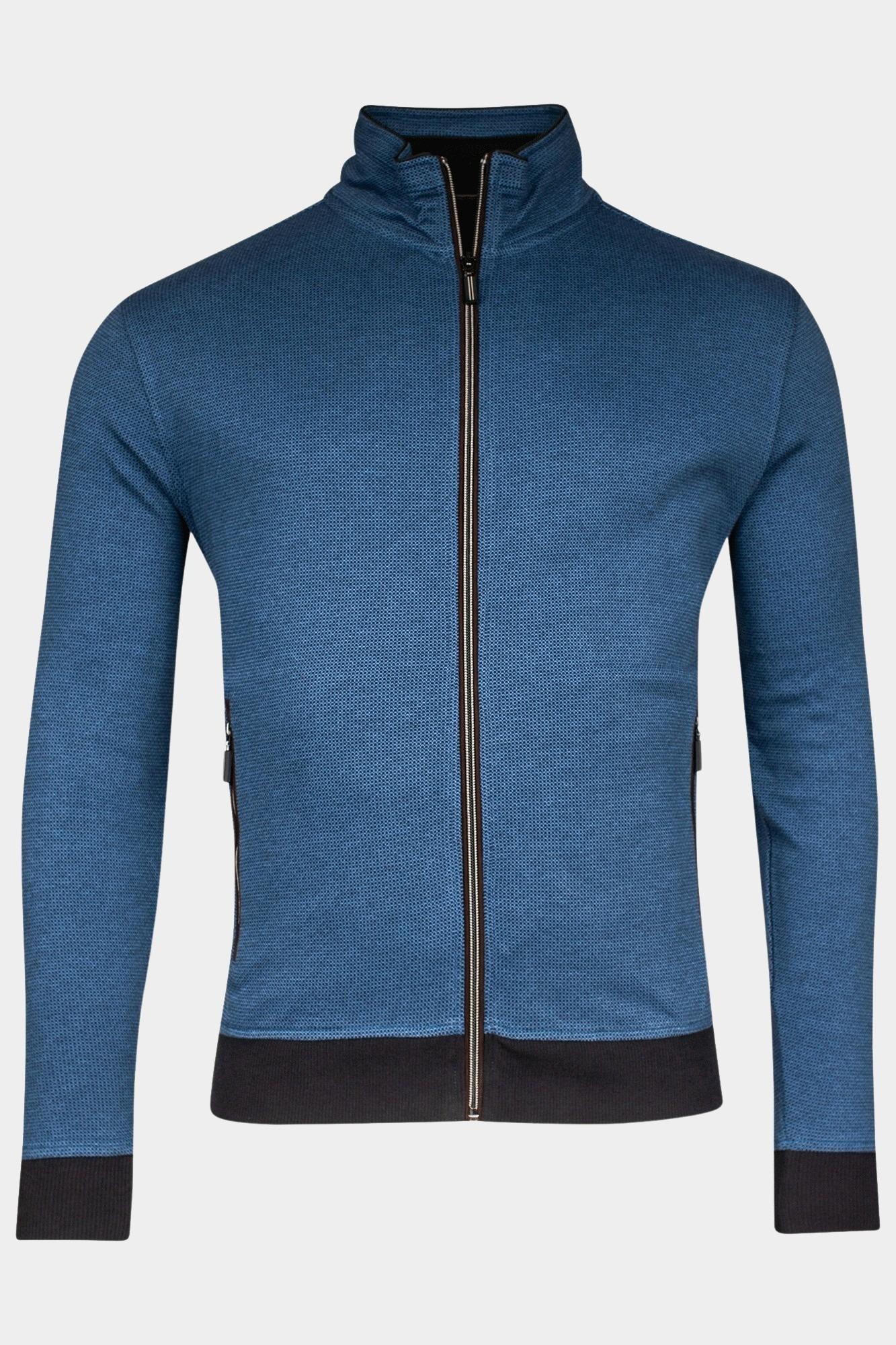 Baileys Vest Blauw Sweat Cardigan Zip 422201/64