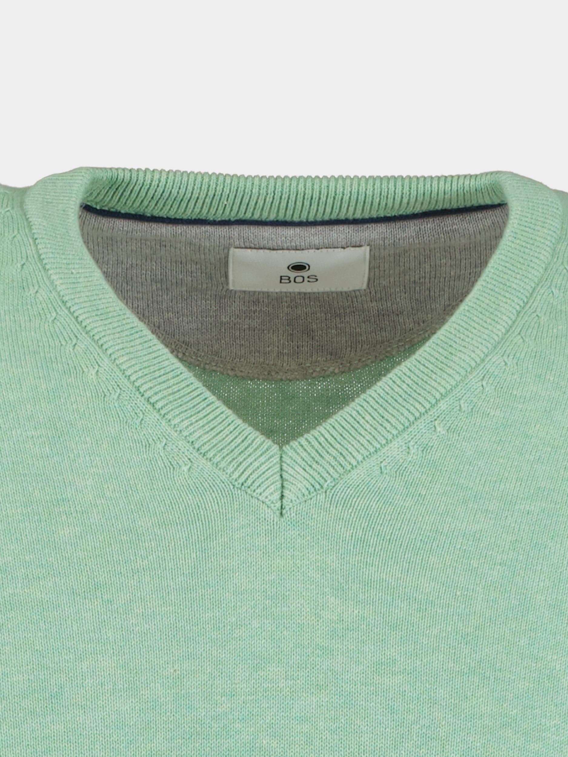 Bos Pullover Groen Cotton Regular Fit 418100CCT-13/725