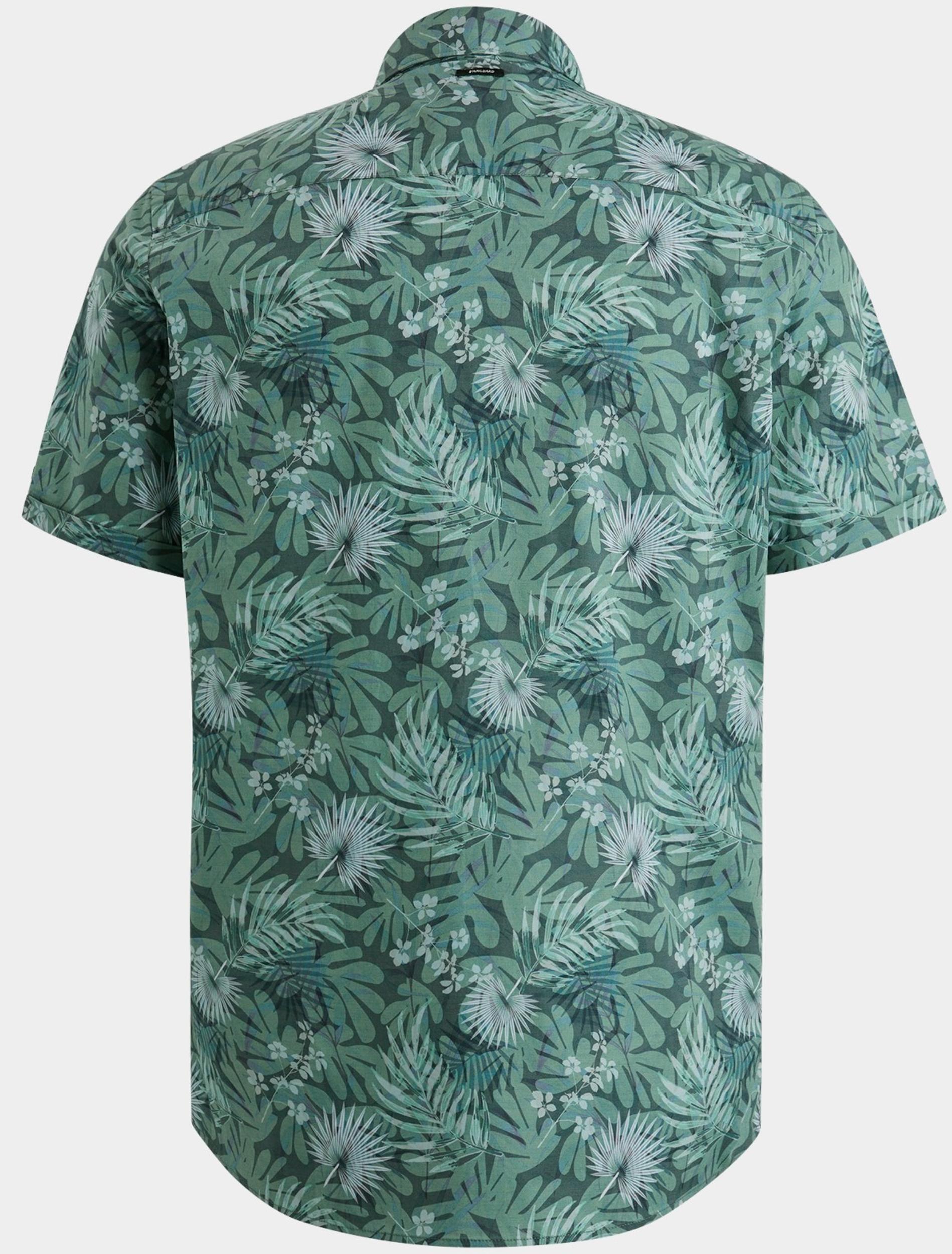 Vanguard Casual hemd korte mouw Groen Short Sleeve Shirt Print on f VSIS2404258/9139