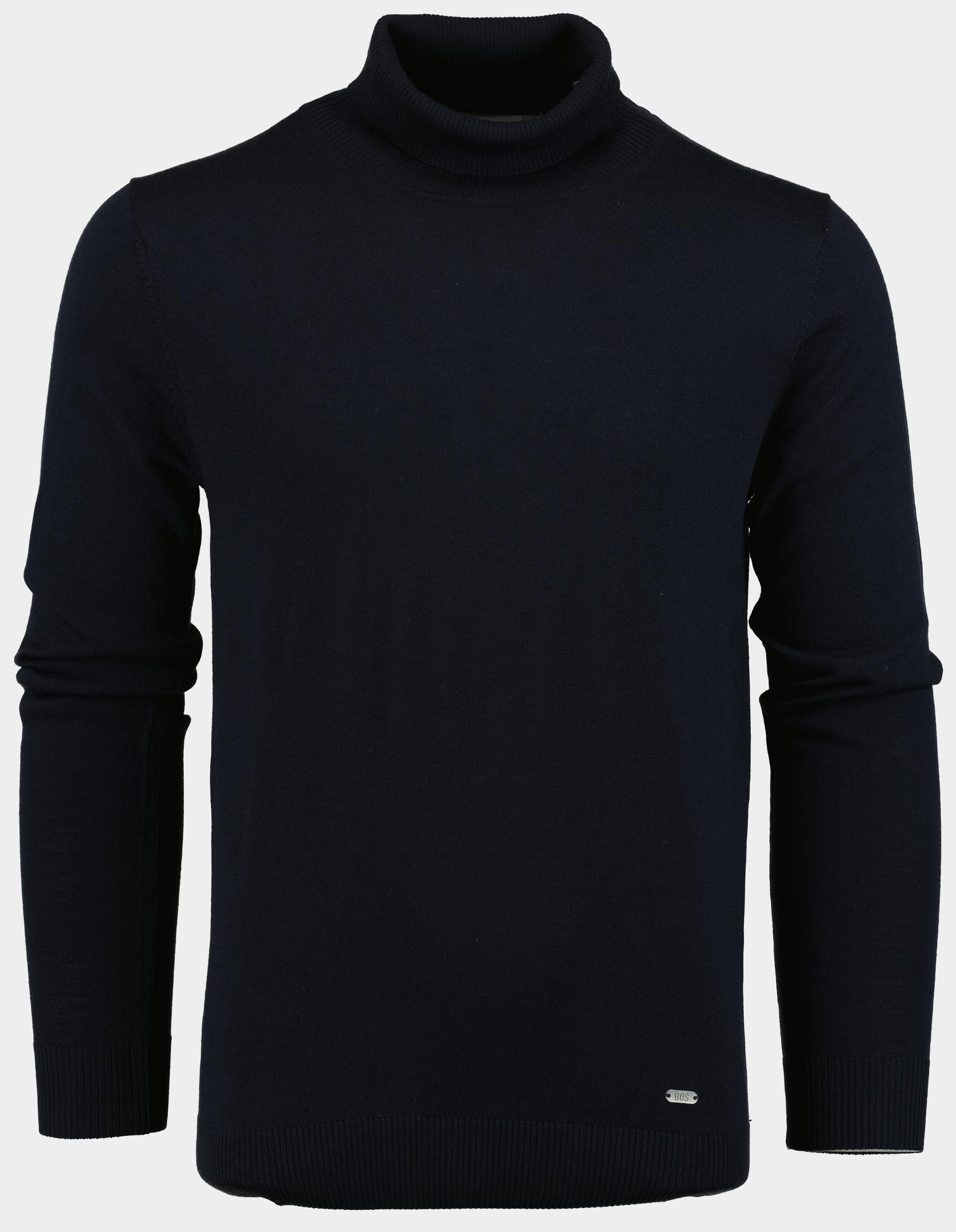 Bos Coltrui Blauw Niels Rollneck Pullover 24305NI13BO/290 navy