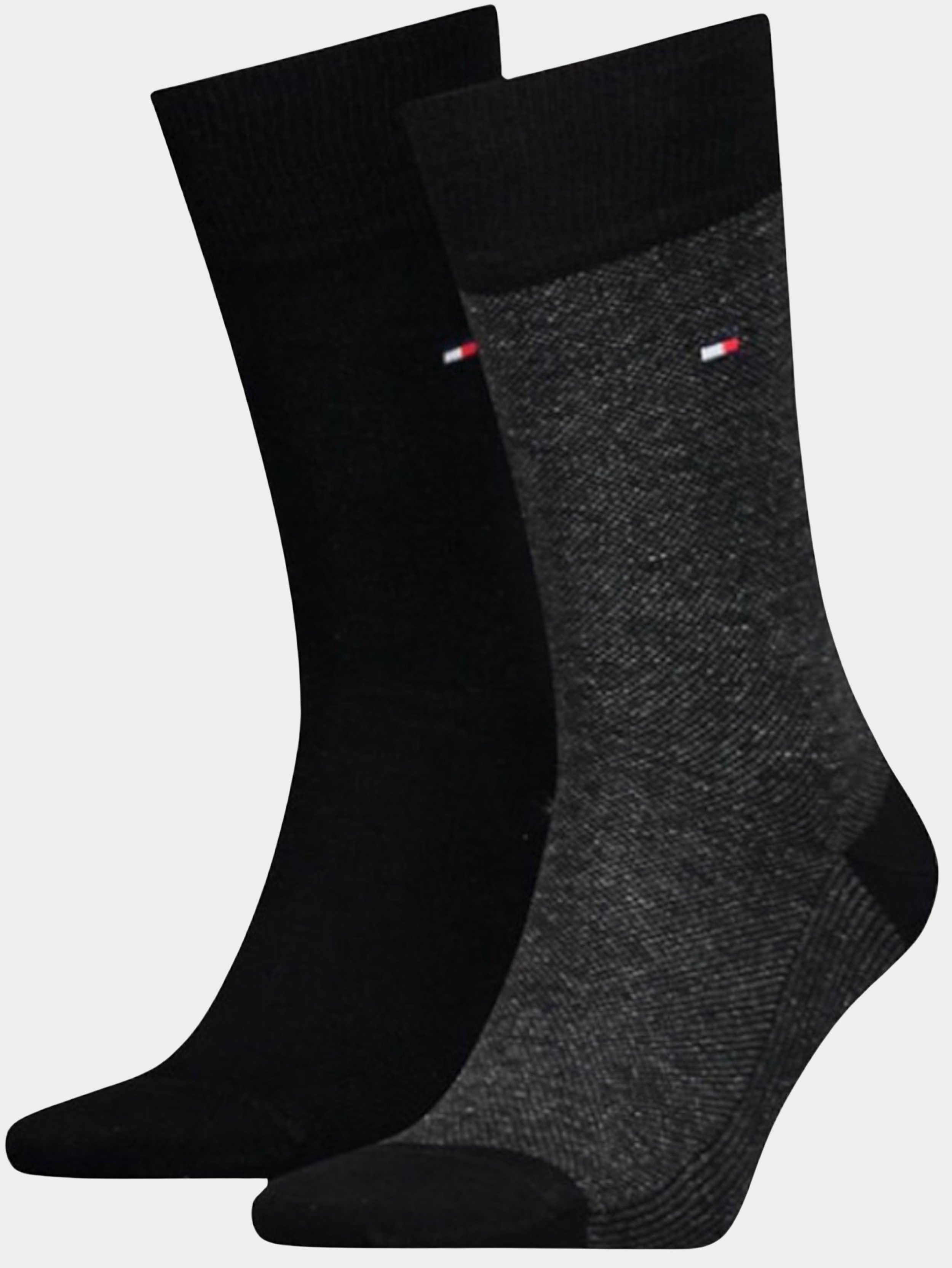 Tommy Hilfiger Sokken Zwart TH men sock 2P birdseye 701226104/002