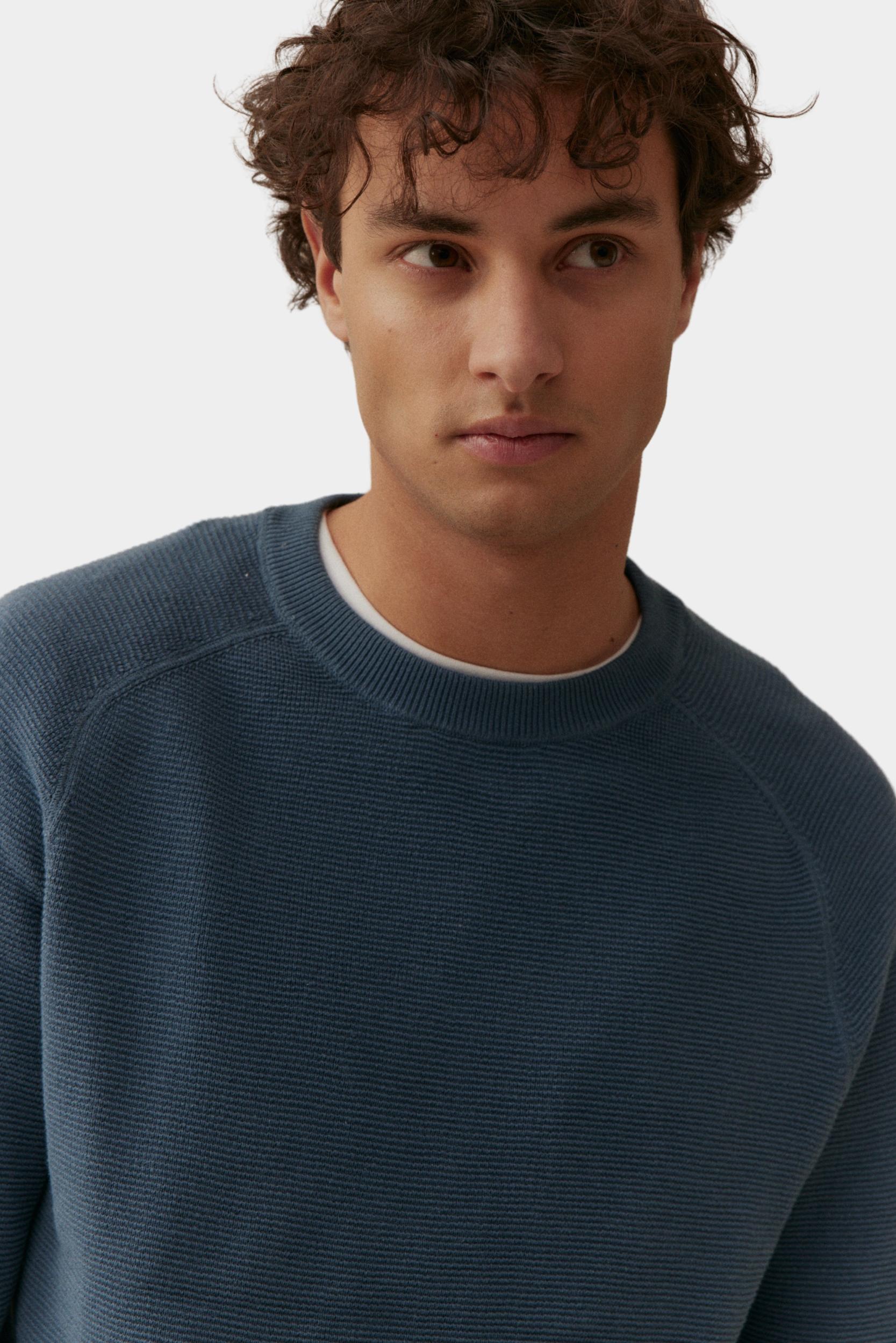 Basefield Pullover Blauw Rundhals Pullover 219018187/618