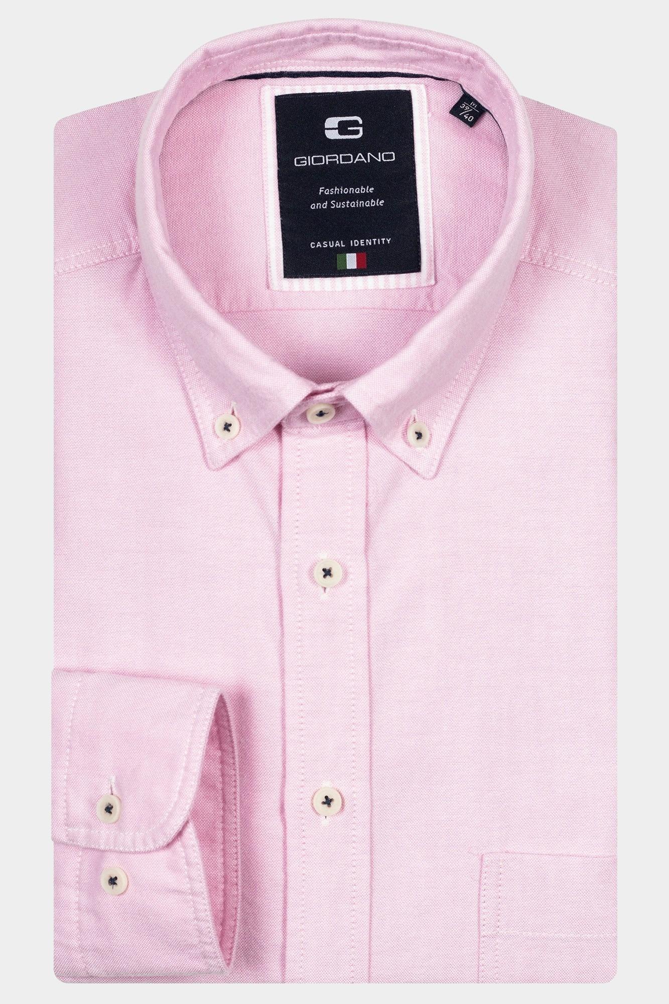 Giordano Casual hemd lange mouw Roze Brando, LS Button Down Classi 427002/51