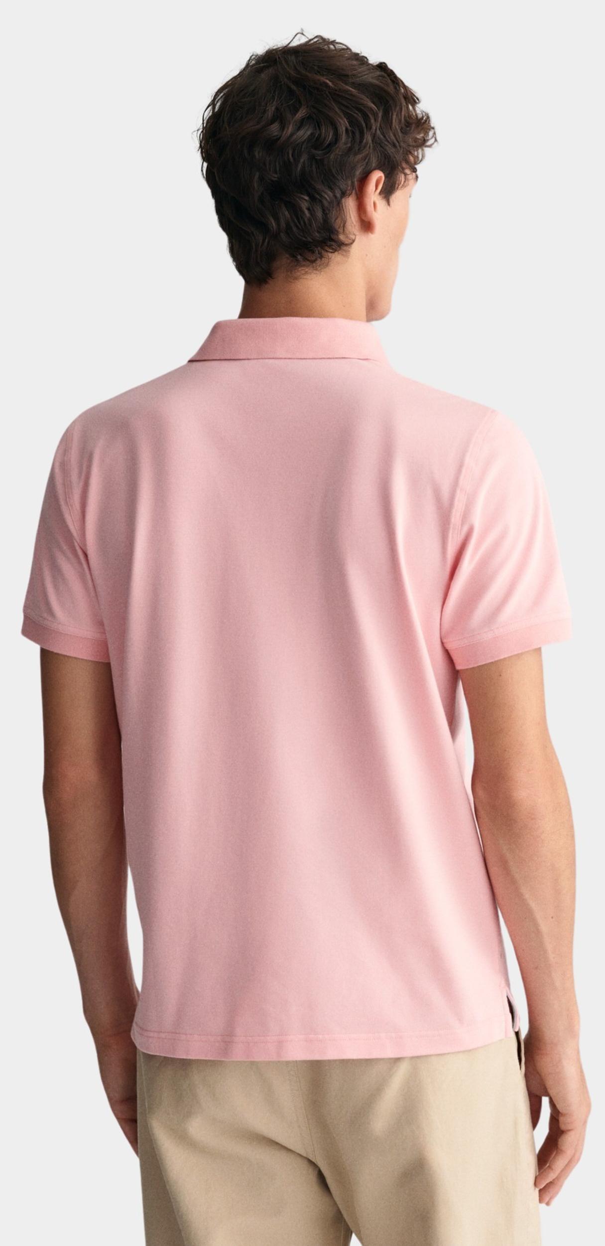 Gant Polo korte mouw Roze Contrast Pique SS Rugger 2062026/671