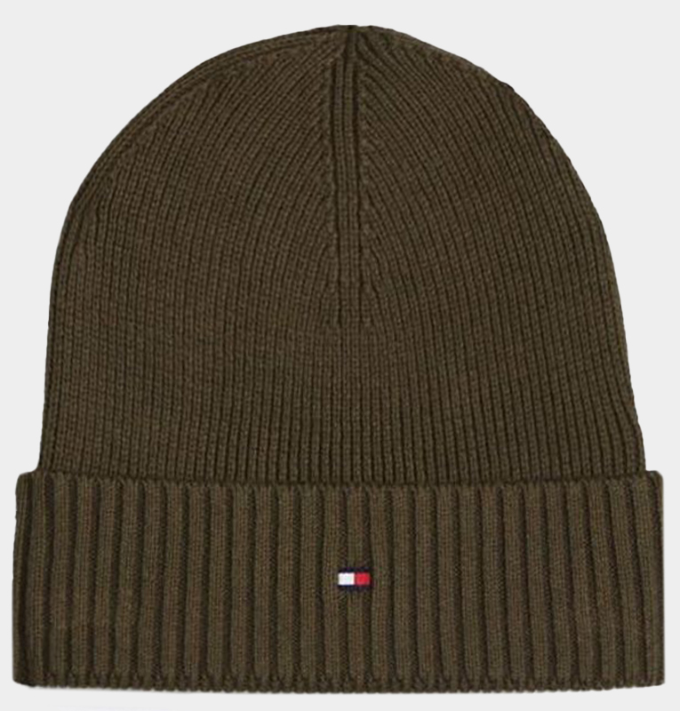 Tommy Hilfiger Muts Groen TH Flag Pima Cotton Beanie AM0AM12796/RBN