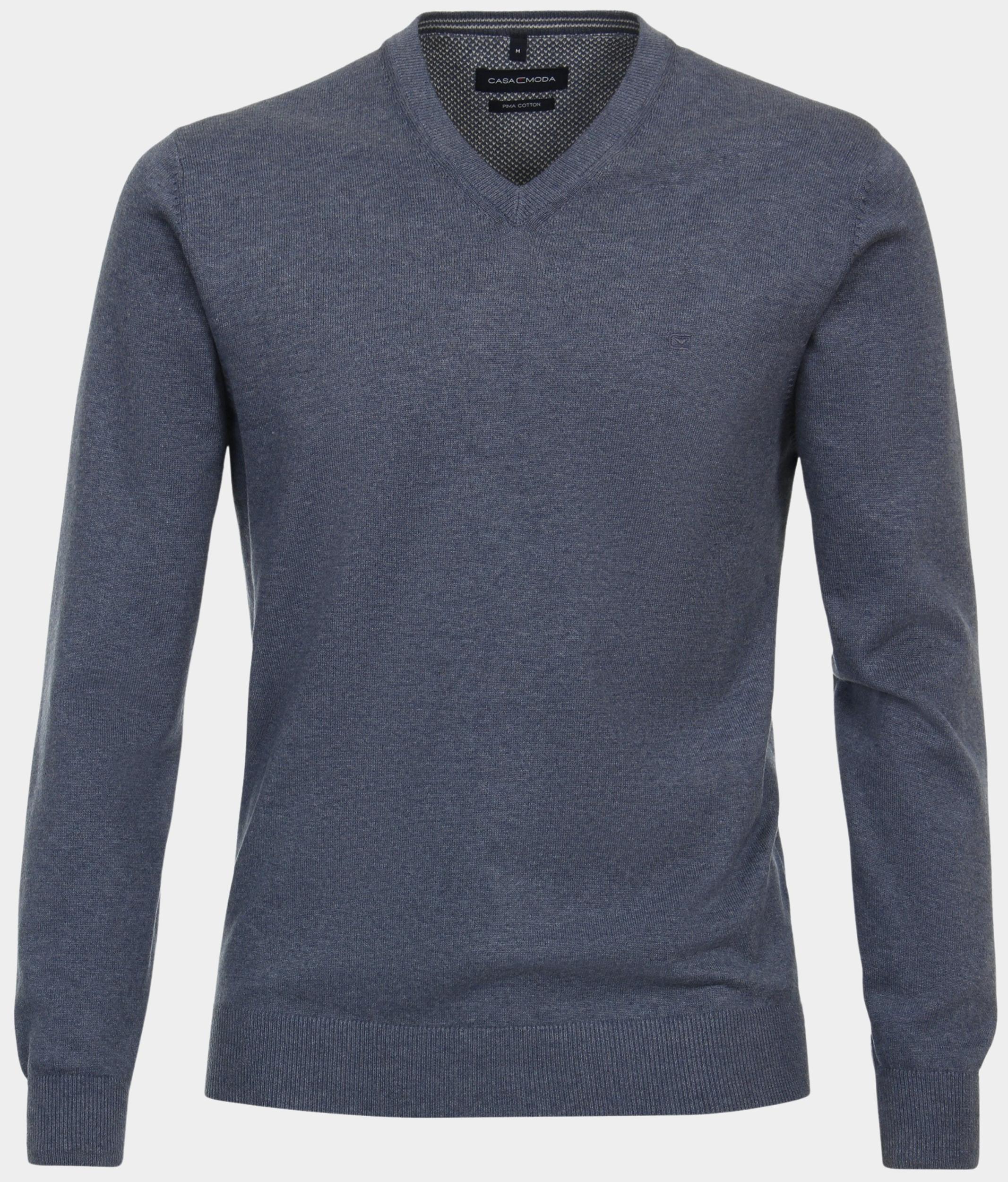 Casamoda Pullover Blauw Pullover V-Neck NOS 004430/131