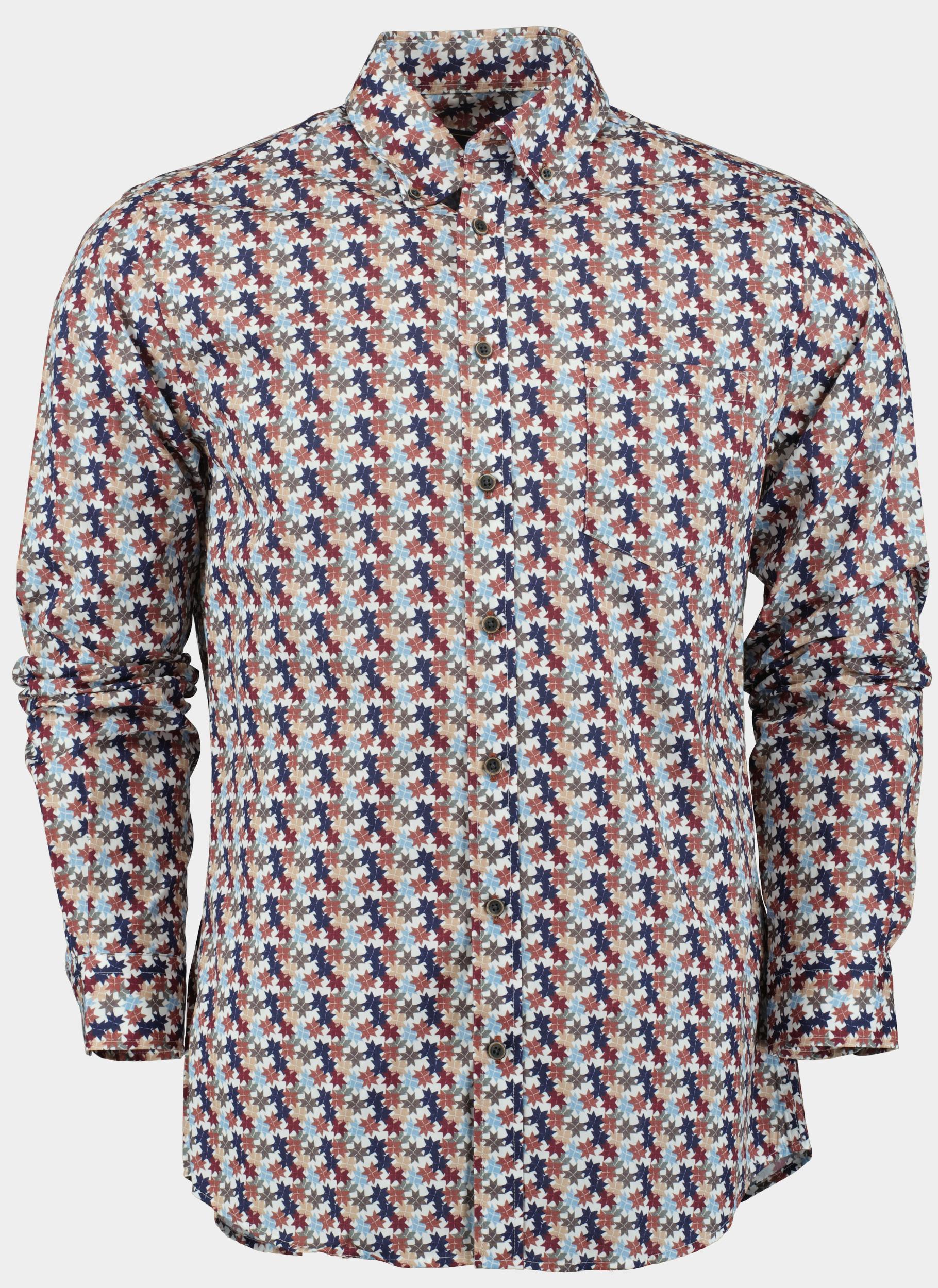 Scotland Blue Casual hemd lange mouw Multi Jerome Shirt Bd Printed Popli 24307JE12SB/500 multicolor