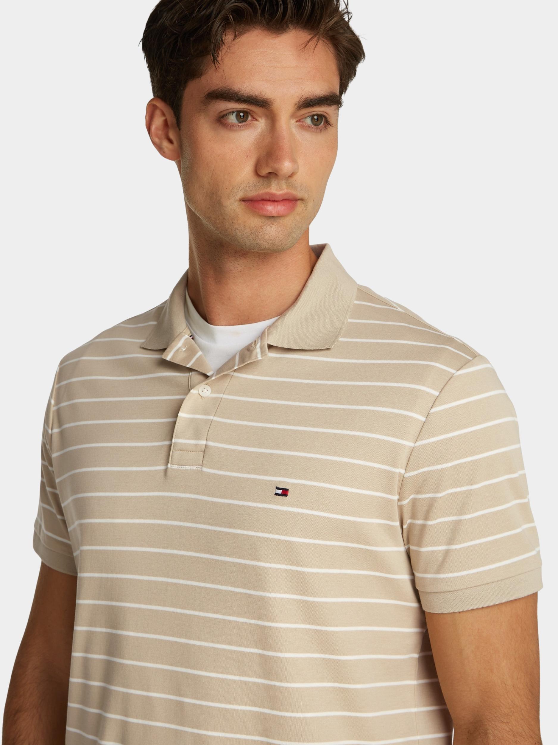 Tommy Hilfiger Polo korte mouw Beige Liquid Cotton Reg Seasonal Pol MW0MW39994/0AA