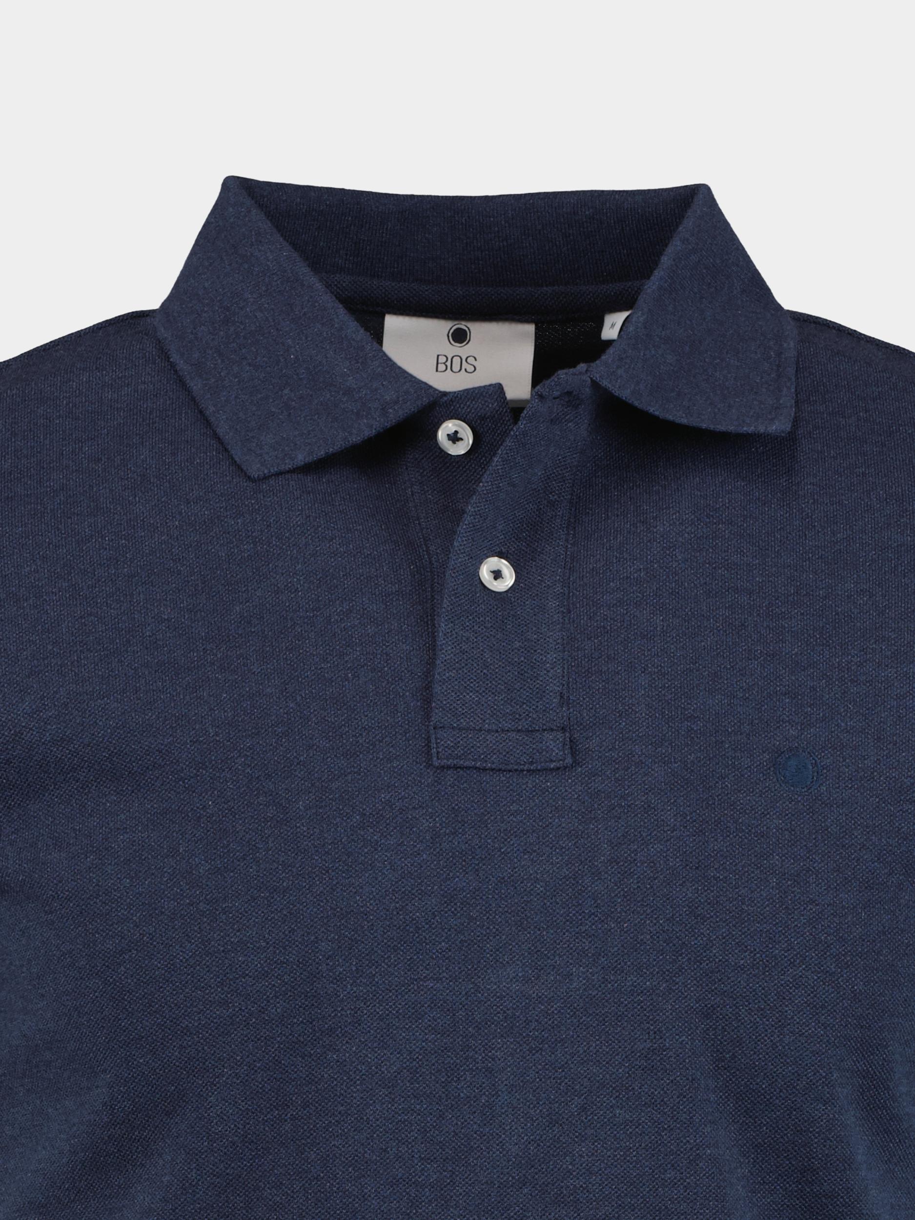 Bos Polo korte mouw Blauw Fang Polo Pique 24108FA63BO/290 navy