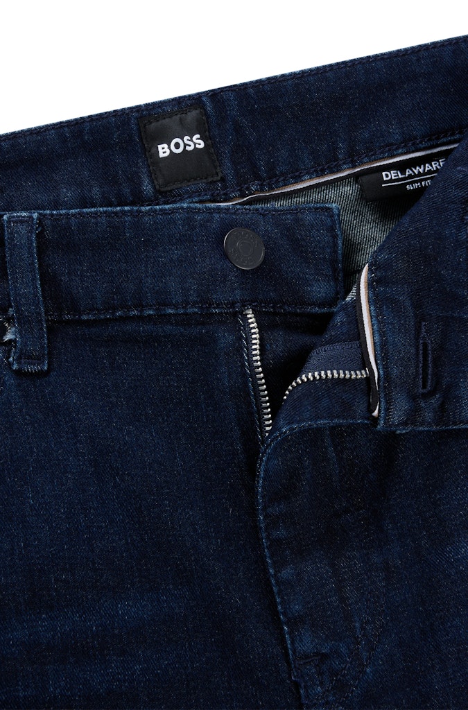 BOSS Black Katoenen 5-Pocket Blauw H-Delaware 10263151 01 50523239/415