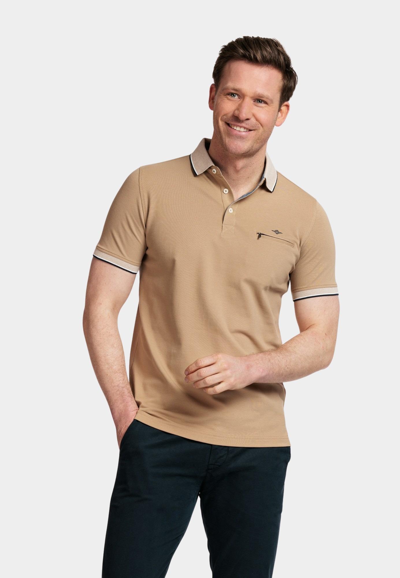 Baileys Polo korte mouw Bruin Poloshirt Pique 415288/83