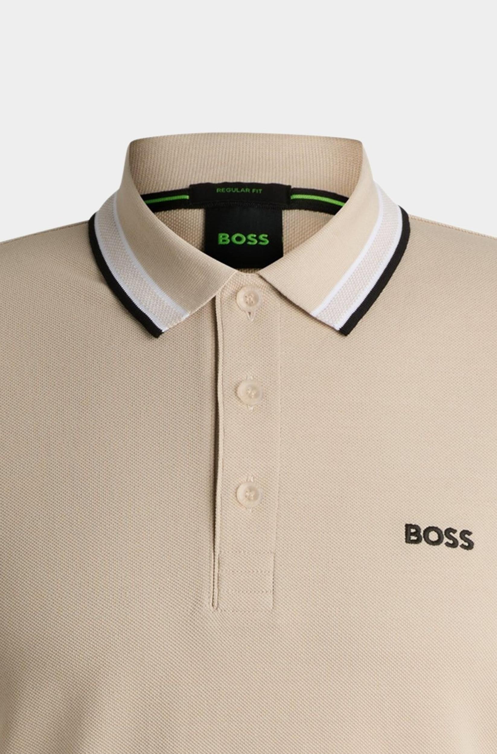 BOSS Green Polo korte mouw Grijs Paddy 10241663 01 50469055/070