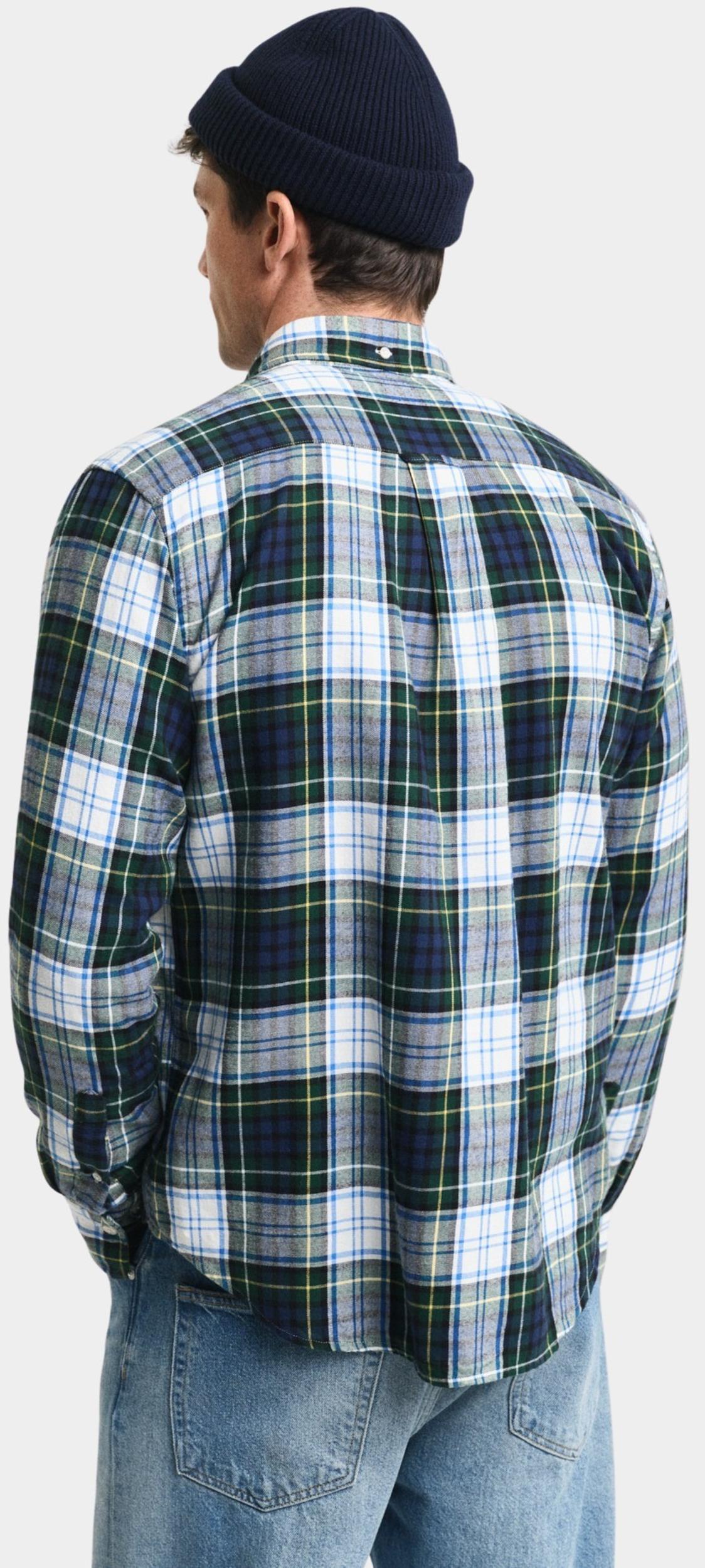 Gant Casual hemd lange mouw Groen REG FLANNEL CHECK SHIRT 3250001/374