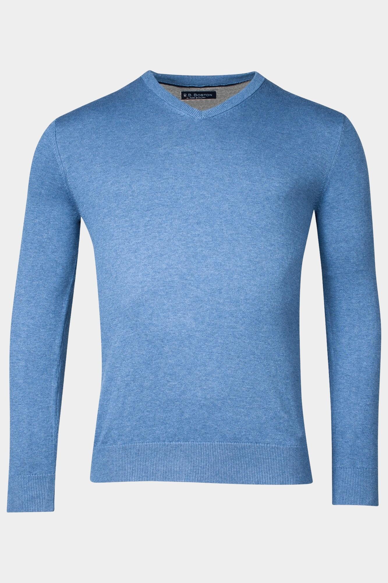 Baileys Pullover Blauw V-Hals Pullover  12gg single 328100CCT-3/635