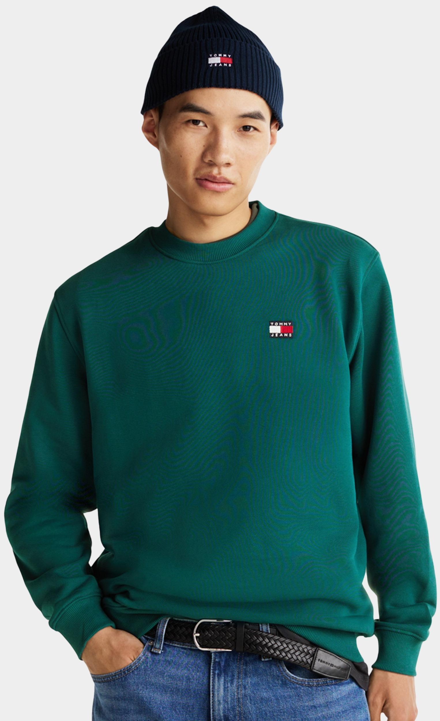 Tommy Jeans Sweater Groen TJM Reg Badge Crew Ext DM0DM17986/CWG