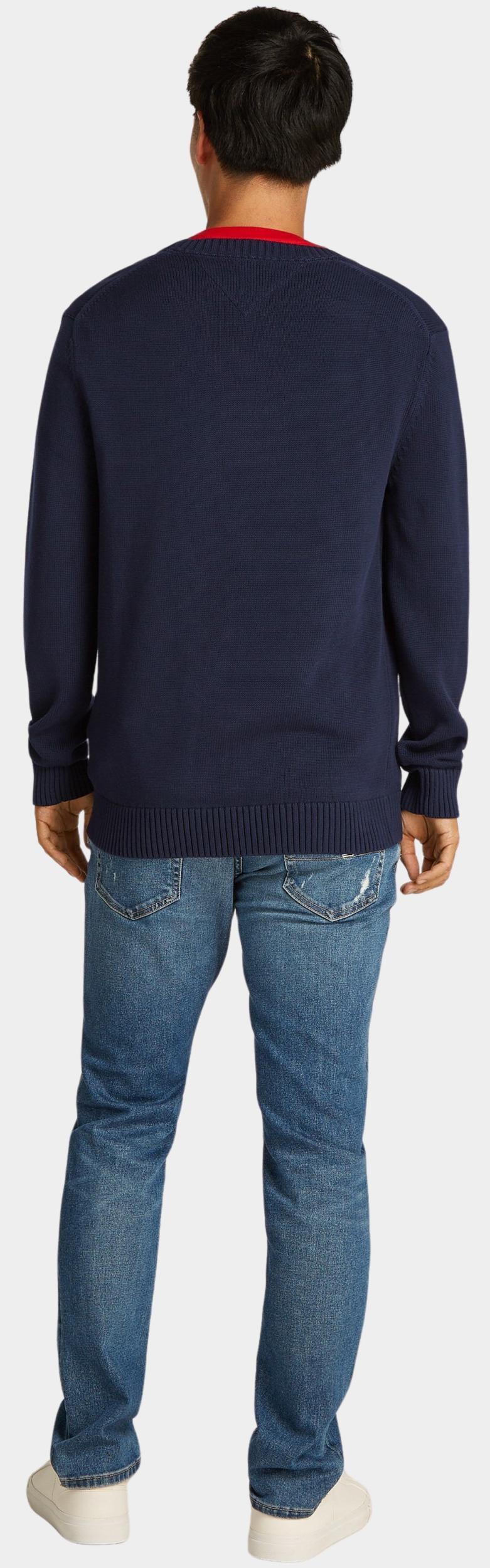 Tommy Jeans Sweater Blauw TJM Slim Essentls C-Neck Sweat DM0DM18370/C1G