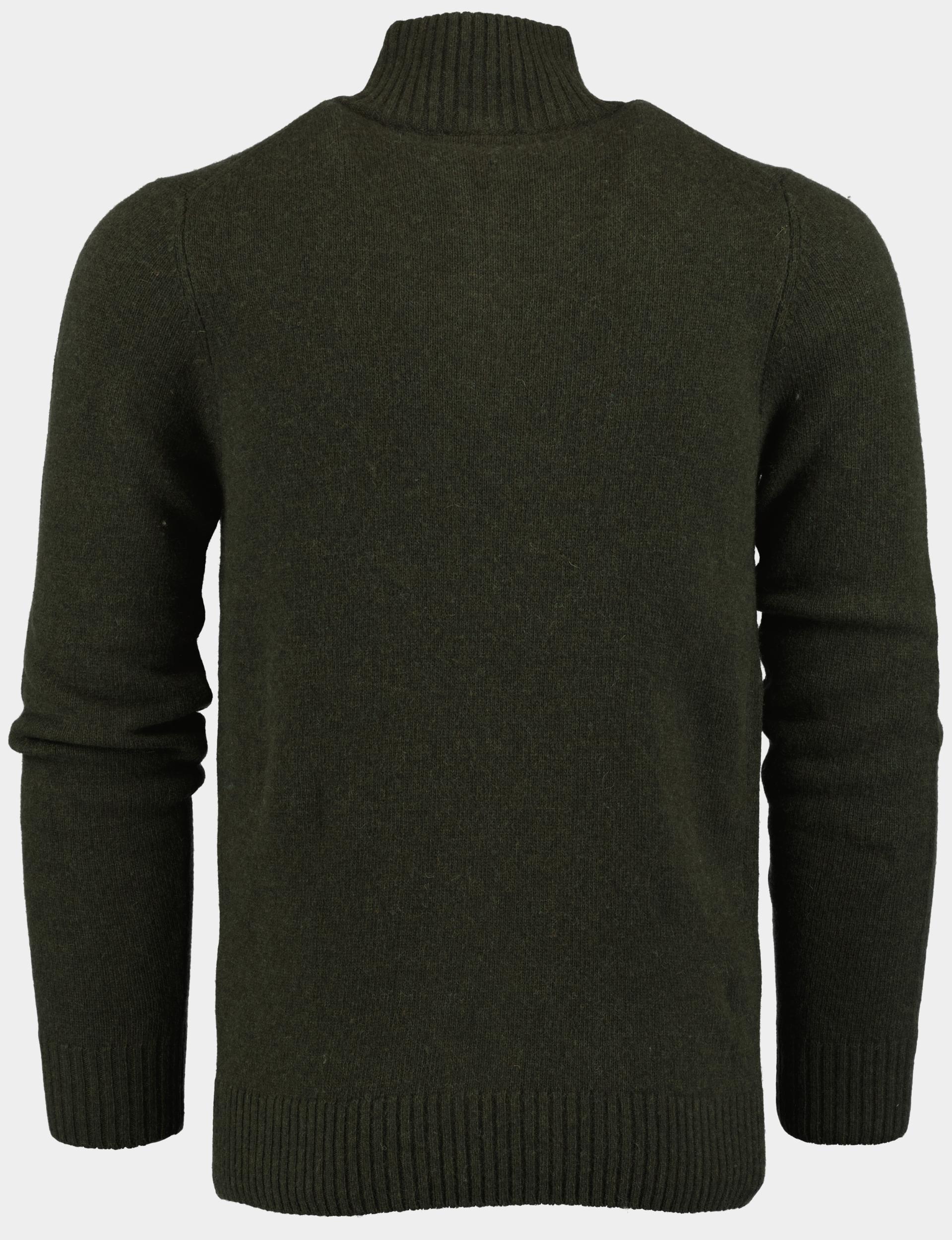 Bos Pullover Groen Lambswool half zip 1151224/396