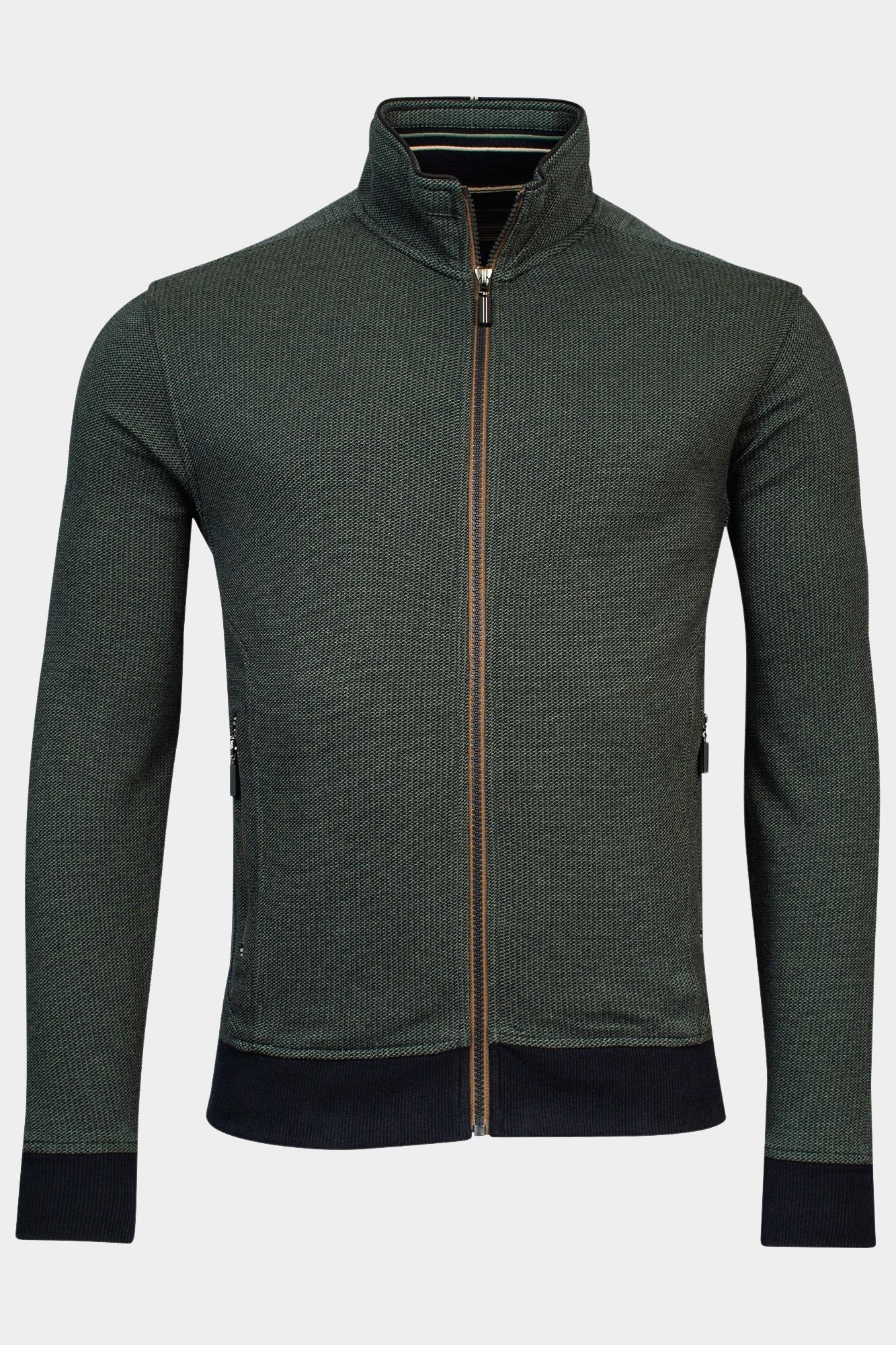 Baileys Vest Groen Sweat Cardigan Zip  2-tone Ja 322296/78