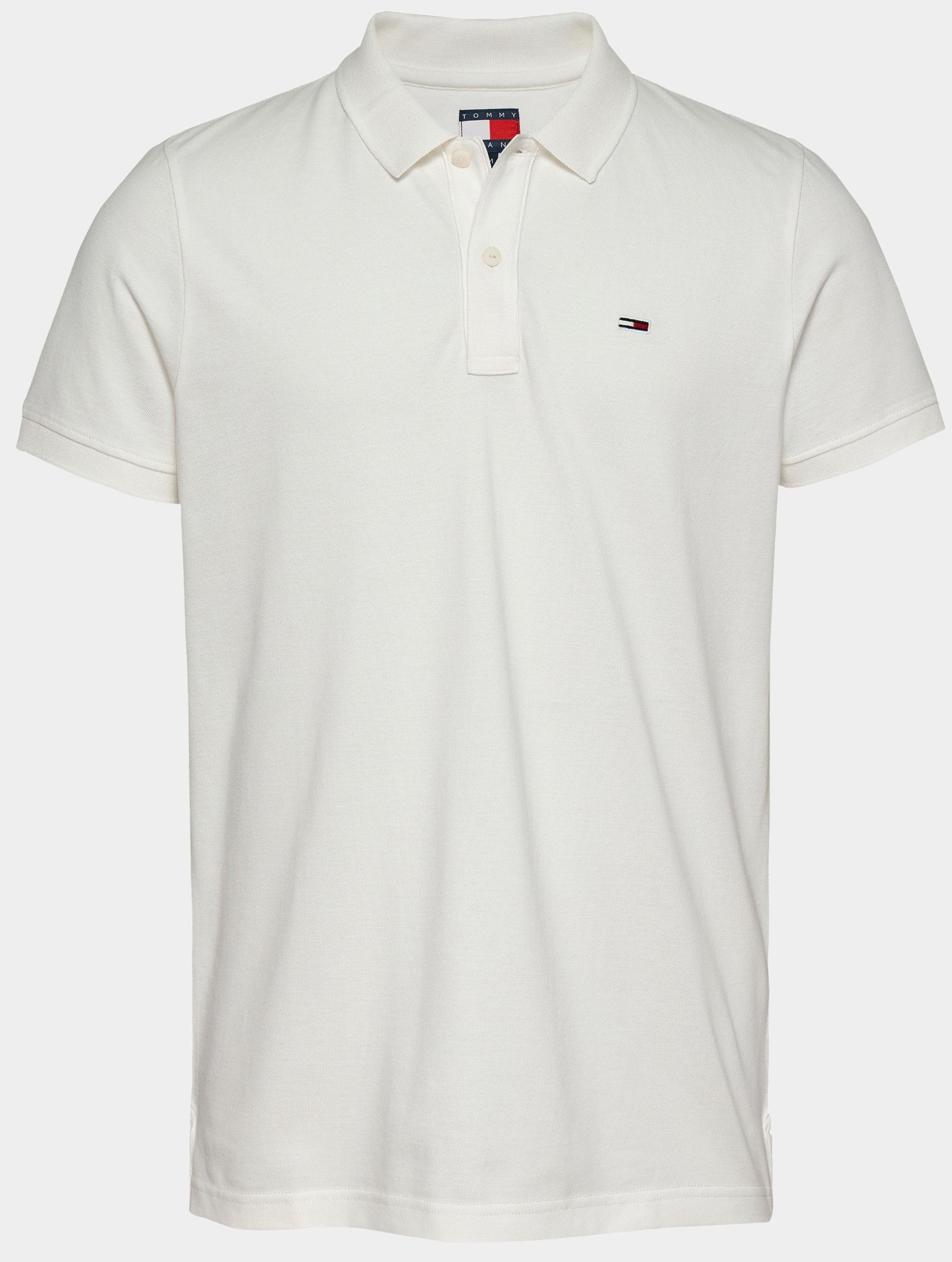 Tommy Jeans Polo korte mouw Wit TJM SLIM PLACKET POLO EXT DM0DM20676/YBL