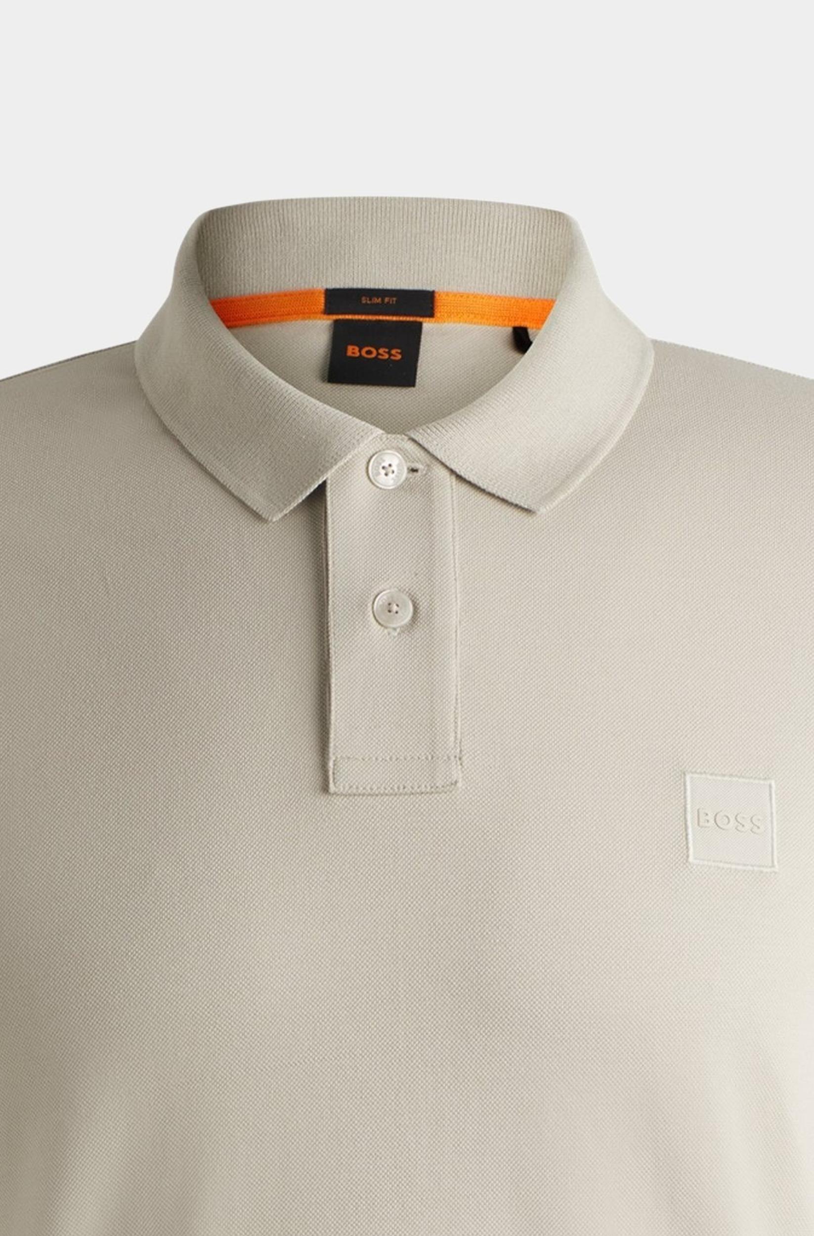 BOSS Orange Polo lange mouw Beige Passerby 10256683 01 50507704/271