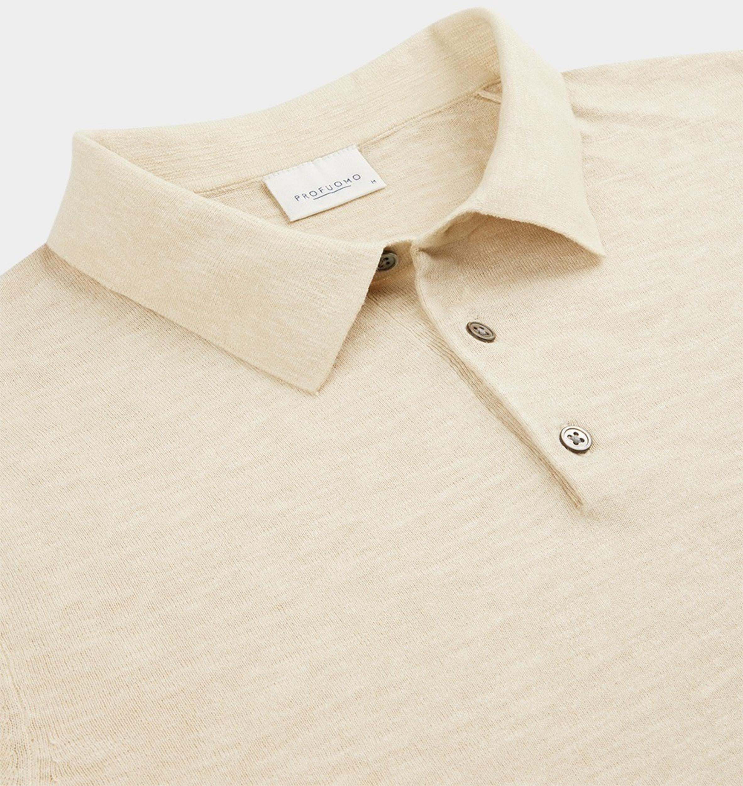 Profuomo Polo korte mouw Beige  PPVJ10006A/E