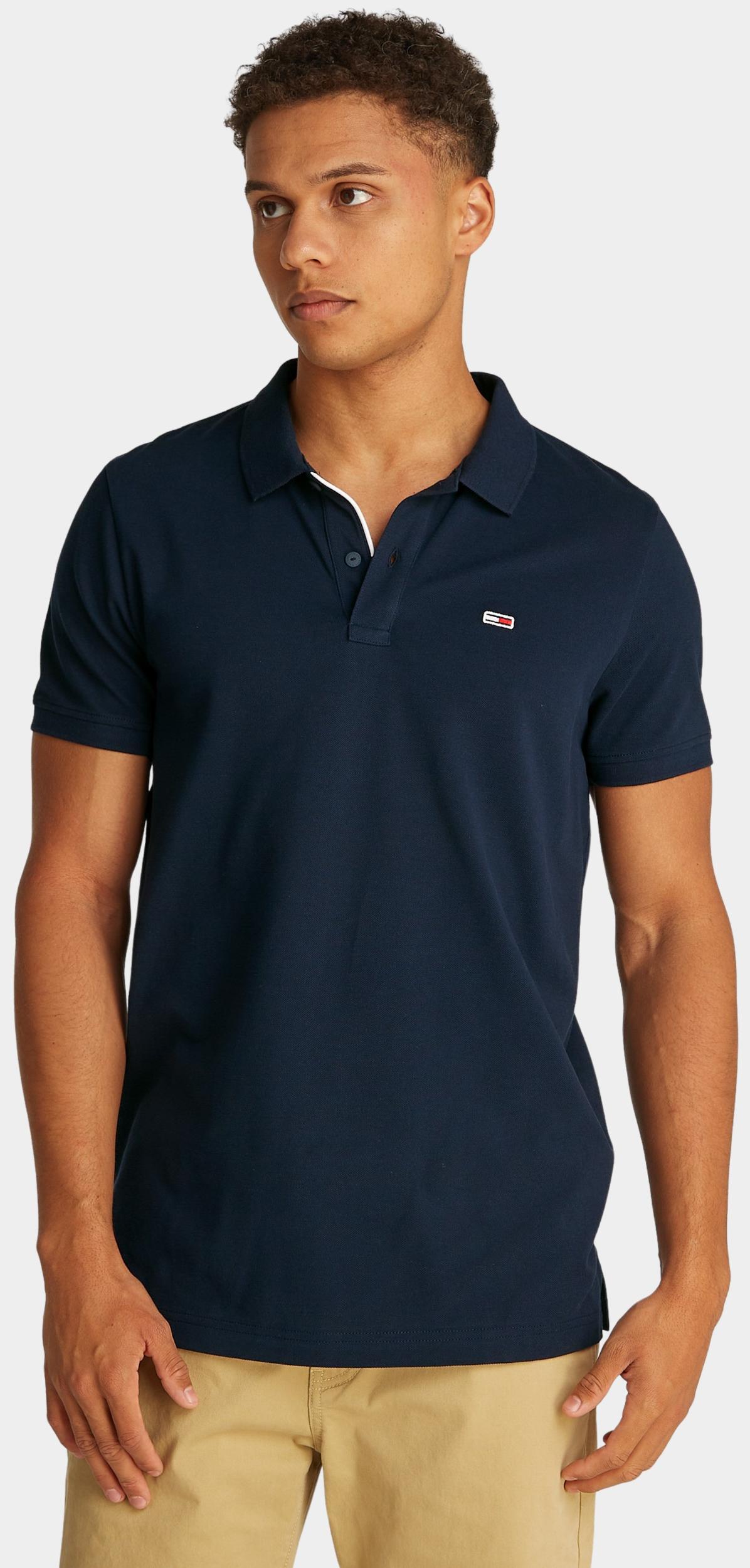 Tommy Jeans Polo korte mouw Blauw TJM SLIM PLACKET POLO EXT DM0DM20676/C1G