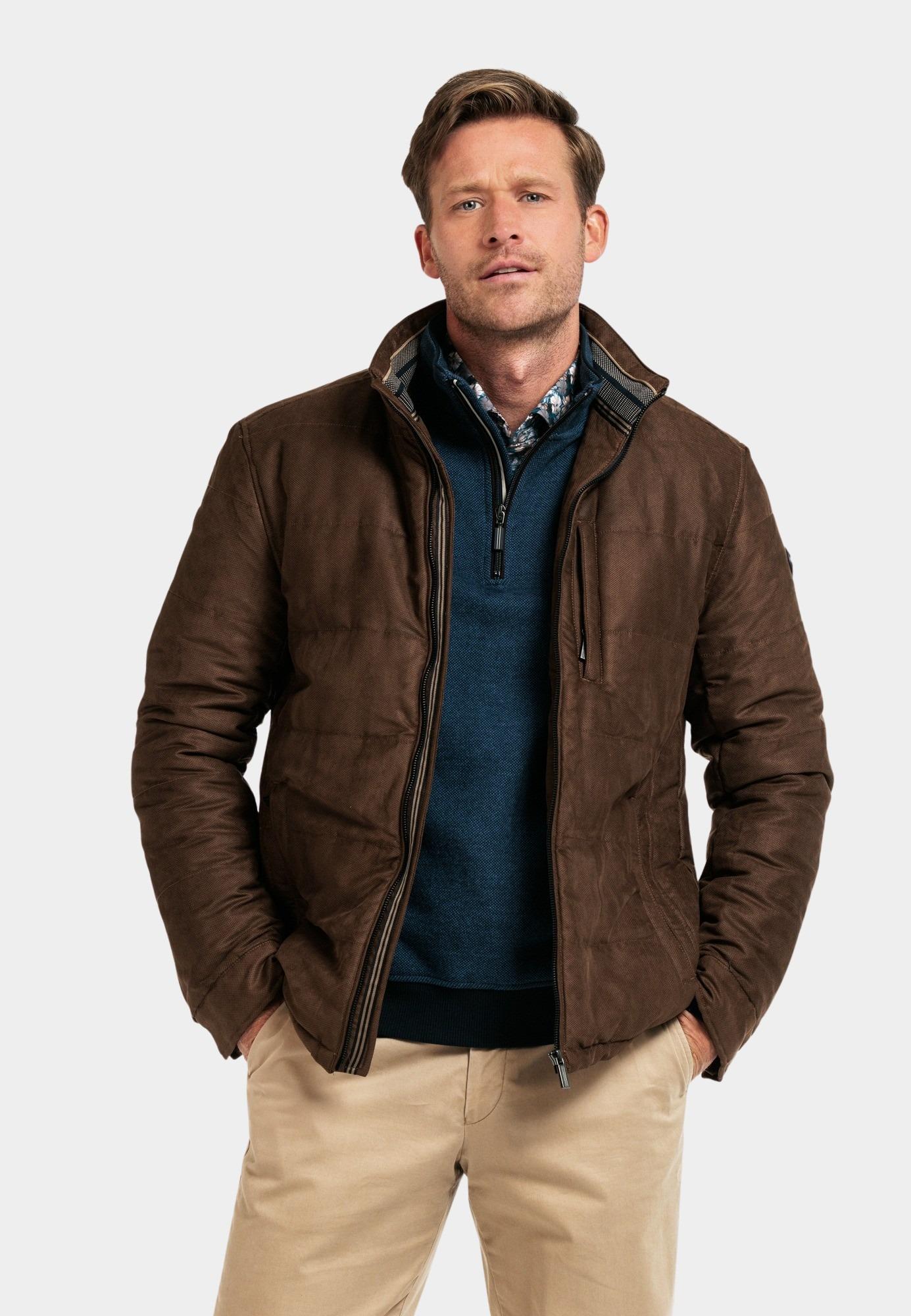 Baileys Winterjack Bruin Jacket  all over printed sued 422345/83