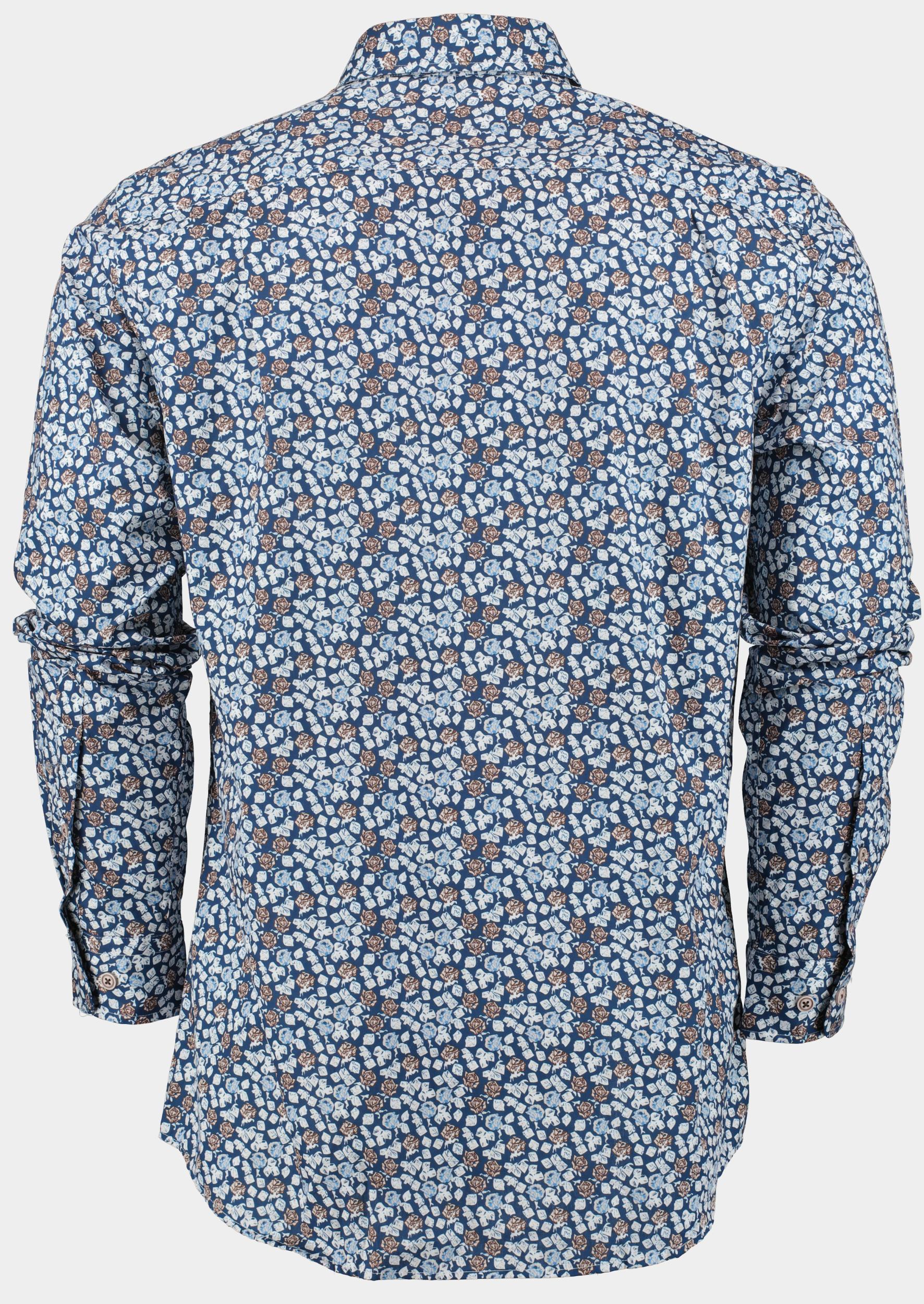 Scotland Blue Casual hemd lange mouw Blauw Jerome Shirt Bd Printed Popli 24307JE08SB/290 navy