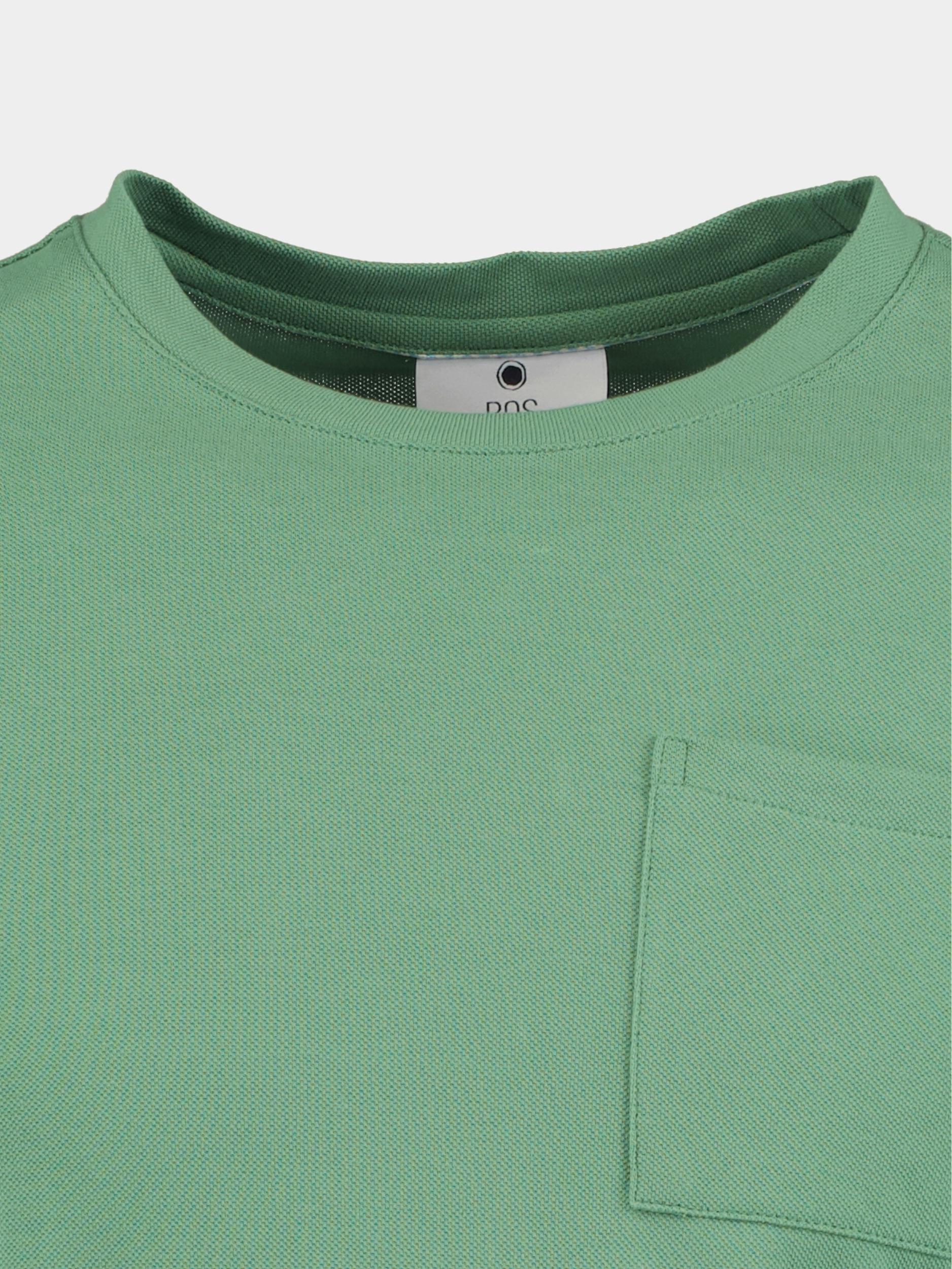 Bos T-shirt korte mouw Groen Cooper T-shirt Pique 23108CO54BO/903 modern green