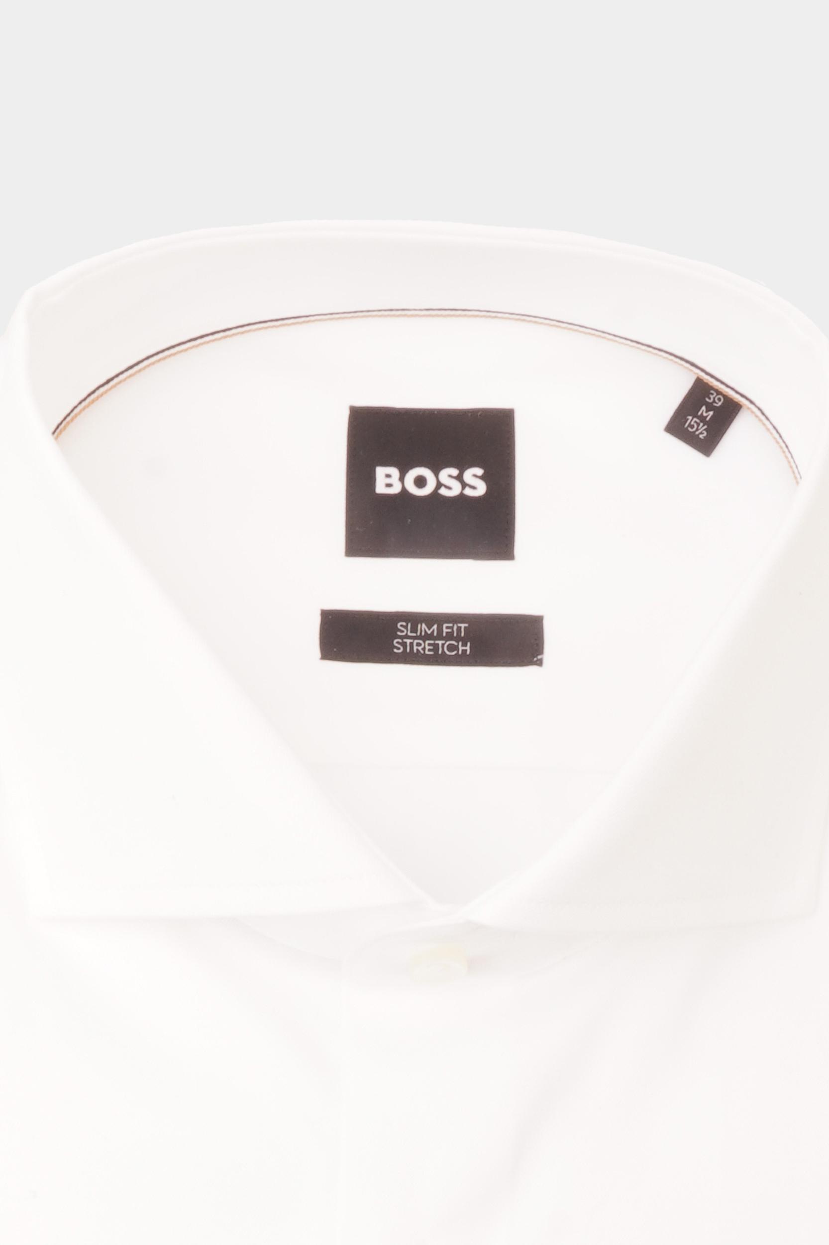 BOSS Black Business hemd lange mouw Wit H-HANK-spread-C1-222 10245426 50491976/100