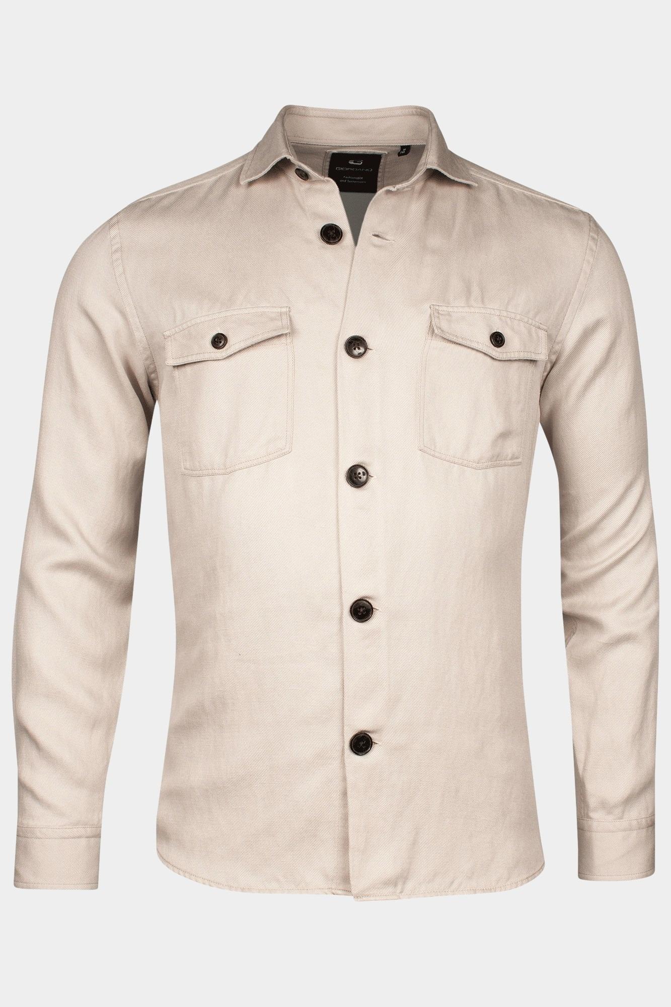 Giordano Overshirt Wit Salerno overshirt Soft washed 517510/81