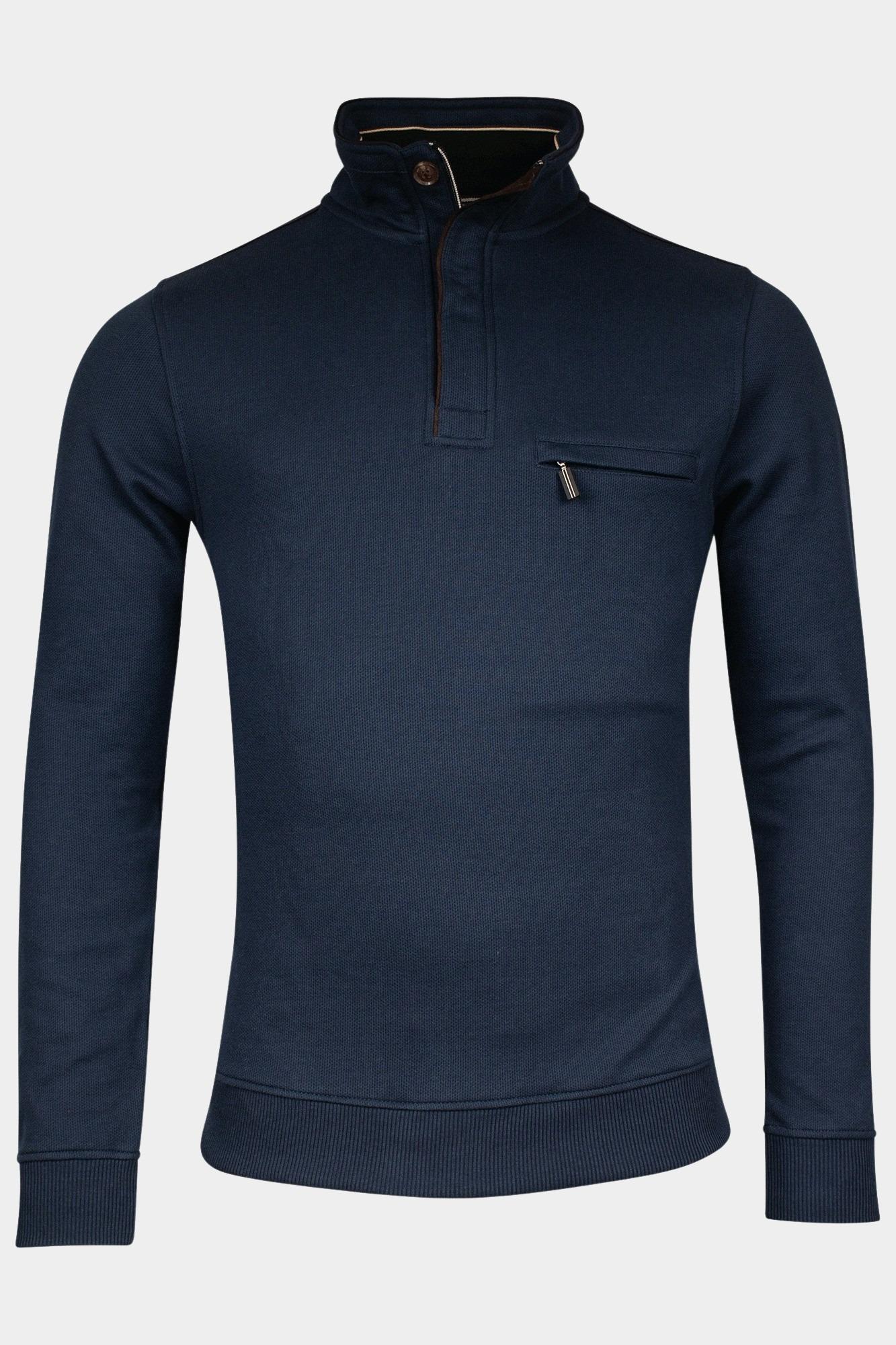 Baileys Half Zip Blauw Sweatshirt 1/2 Zip 423191/69