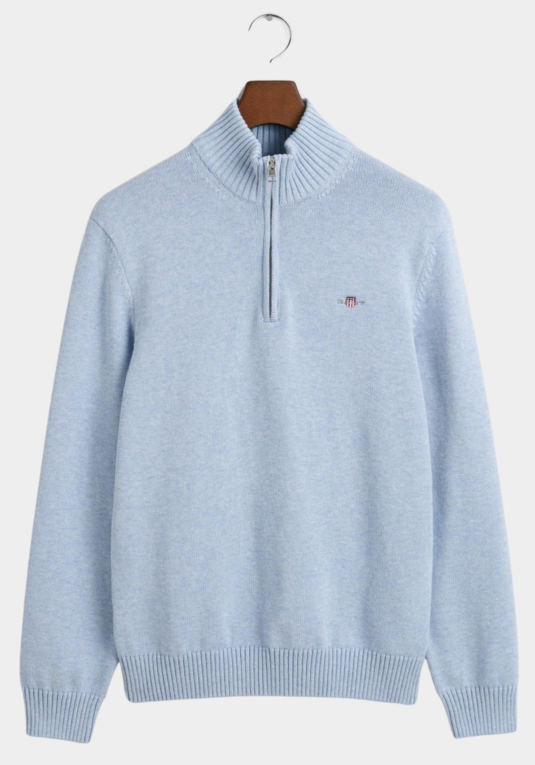 Gant Pullover Blauw Casual Cotton Half Zip 8030170/497