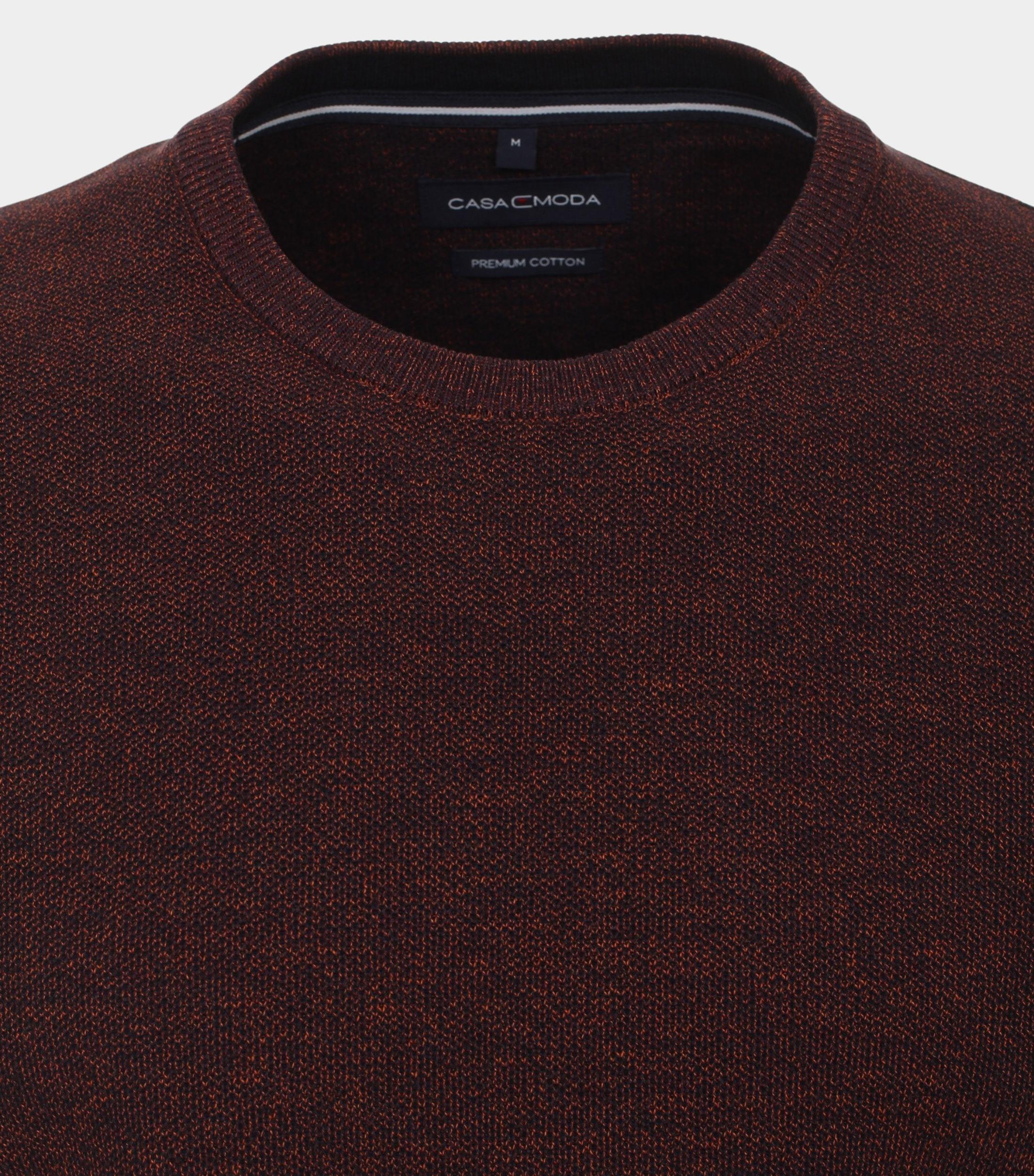 Casamoda Pullover Oranje SNOS Pullover O-Neck 413705800/484