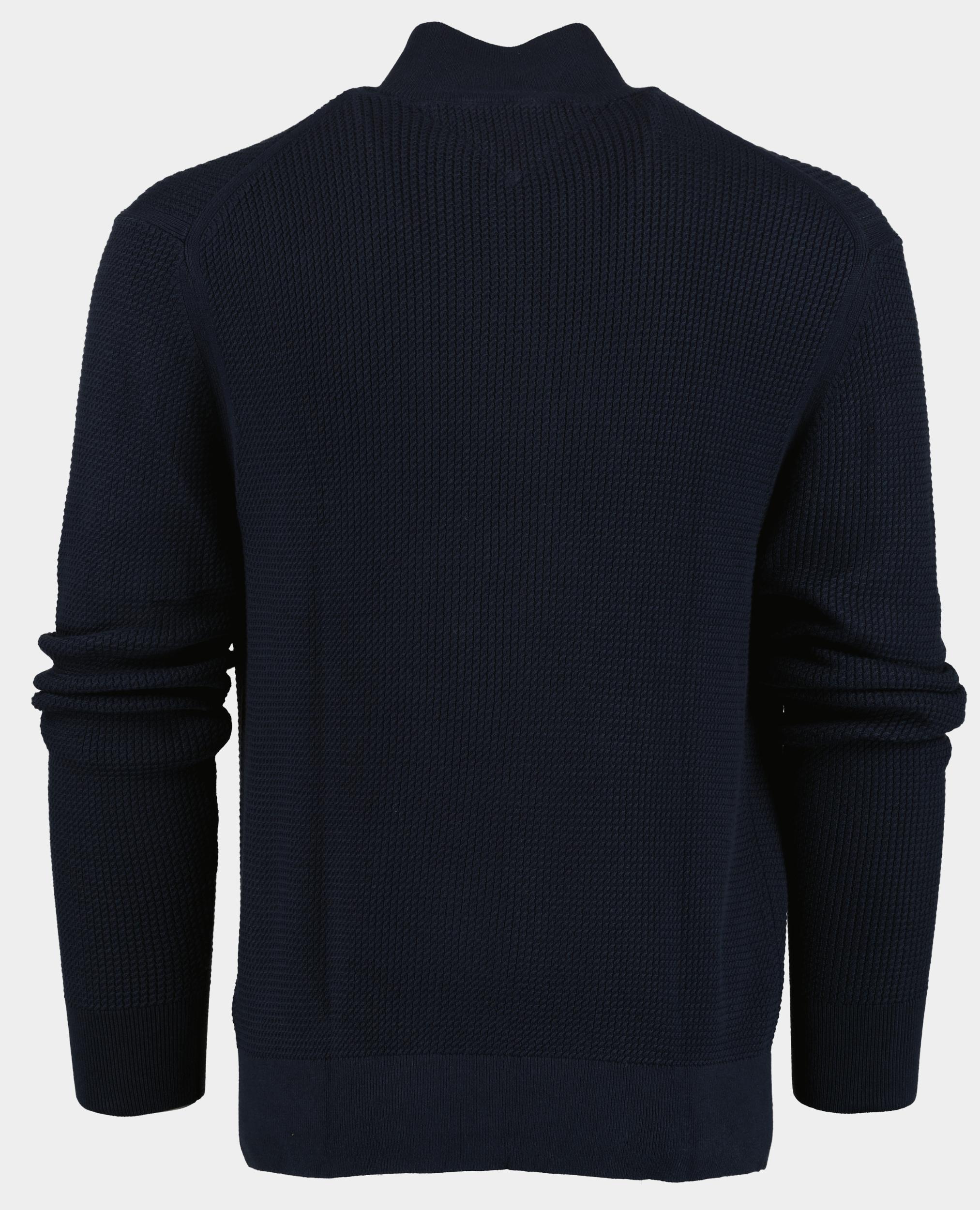 Tommy Hilfiger Pullover Blauw Structure Zip Mock MW0MW36527/DW5