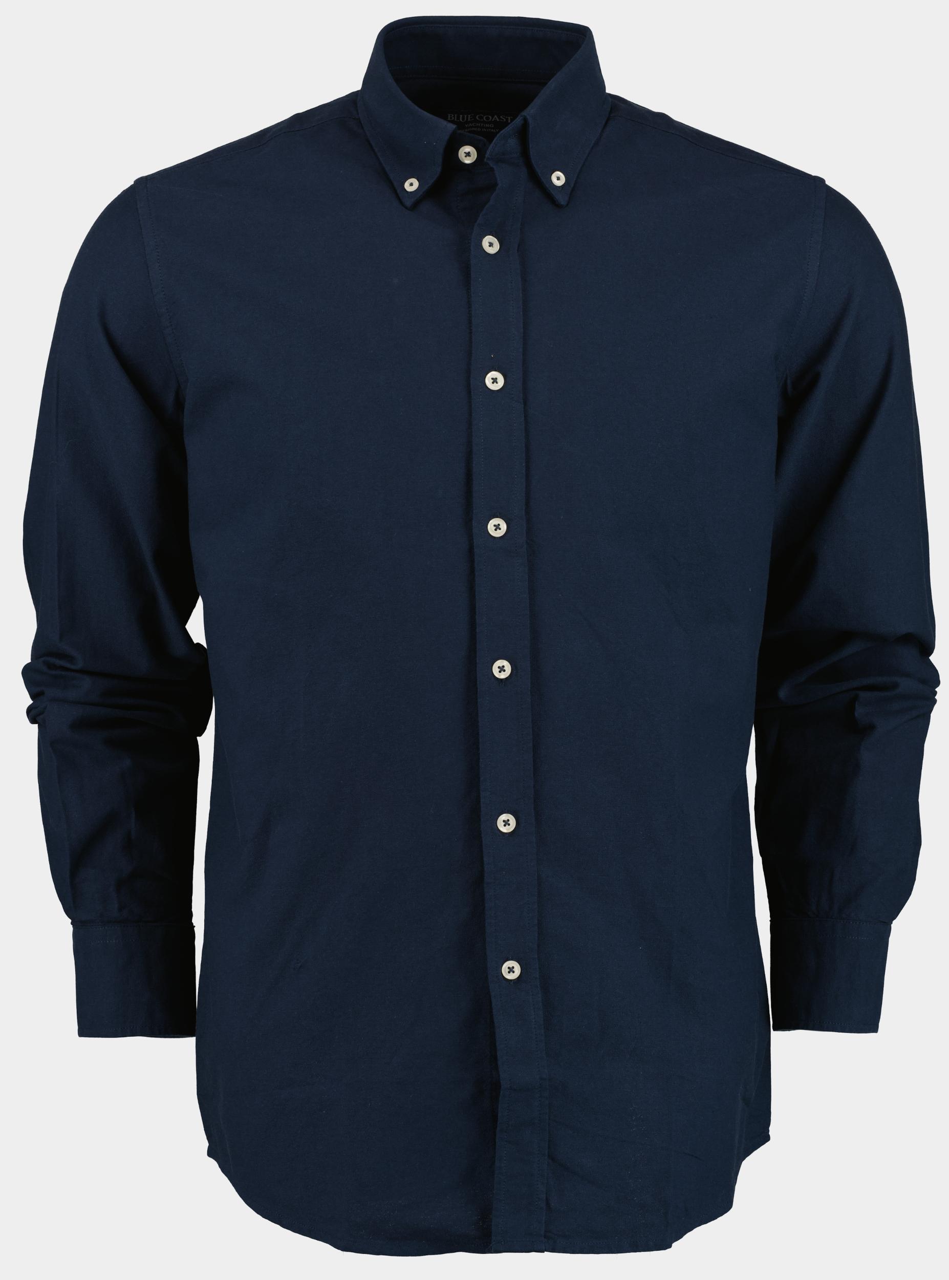 Blue Coast Casual hemd lange mouw Blauw Camisa Oxford liso 111/000018