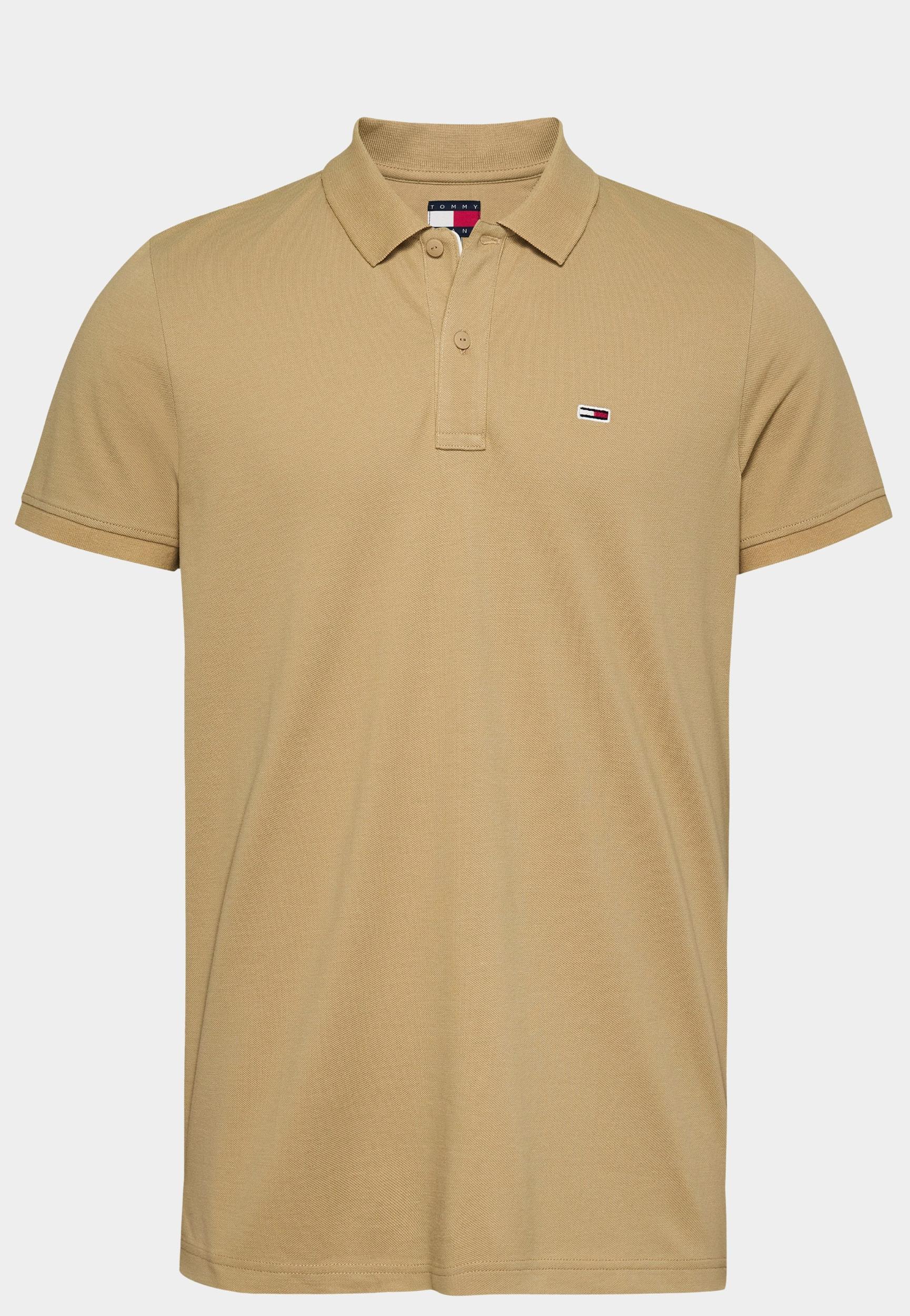 Tommy Jeans Polo korte mouw Beige TJM SLIM PLACKET POLO EXT DM0DM20676/ACT