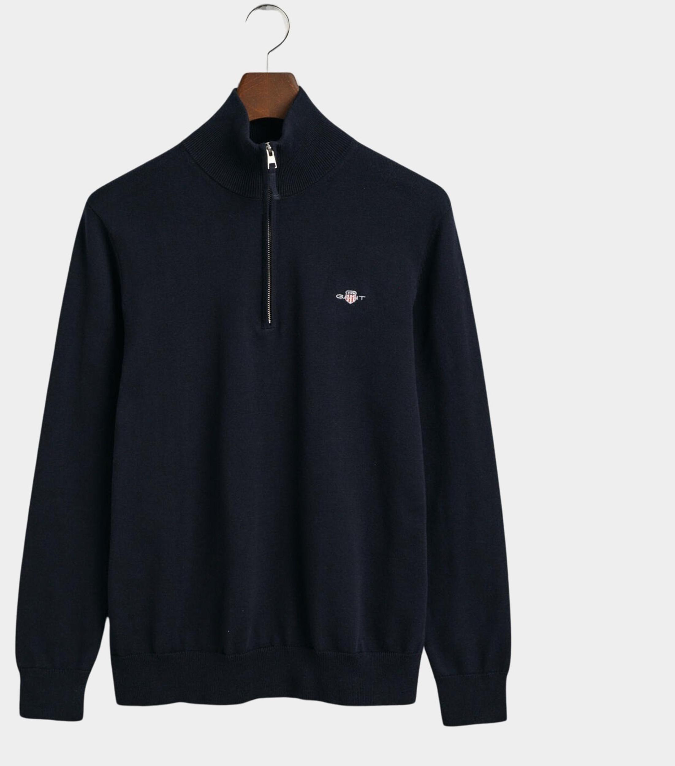 Gant Pullover Blauw Classic Cotton Half Zip 8030564/433