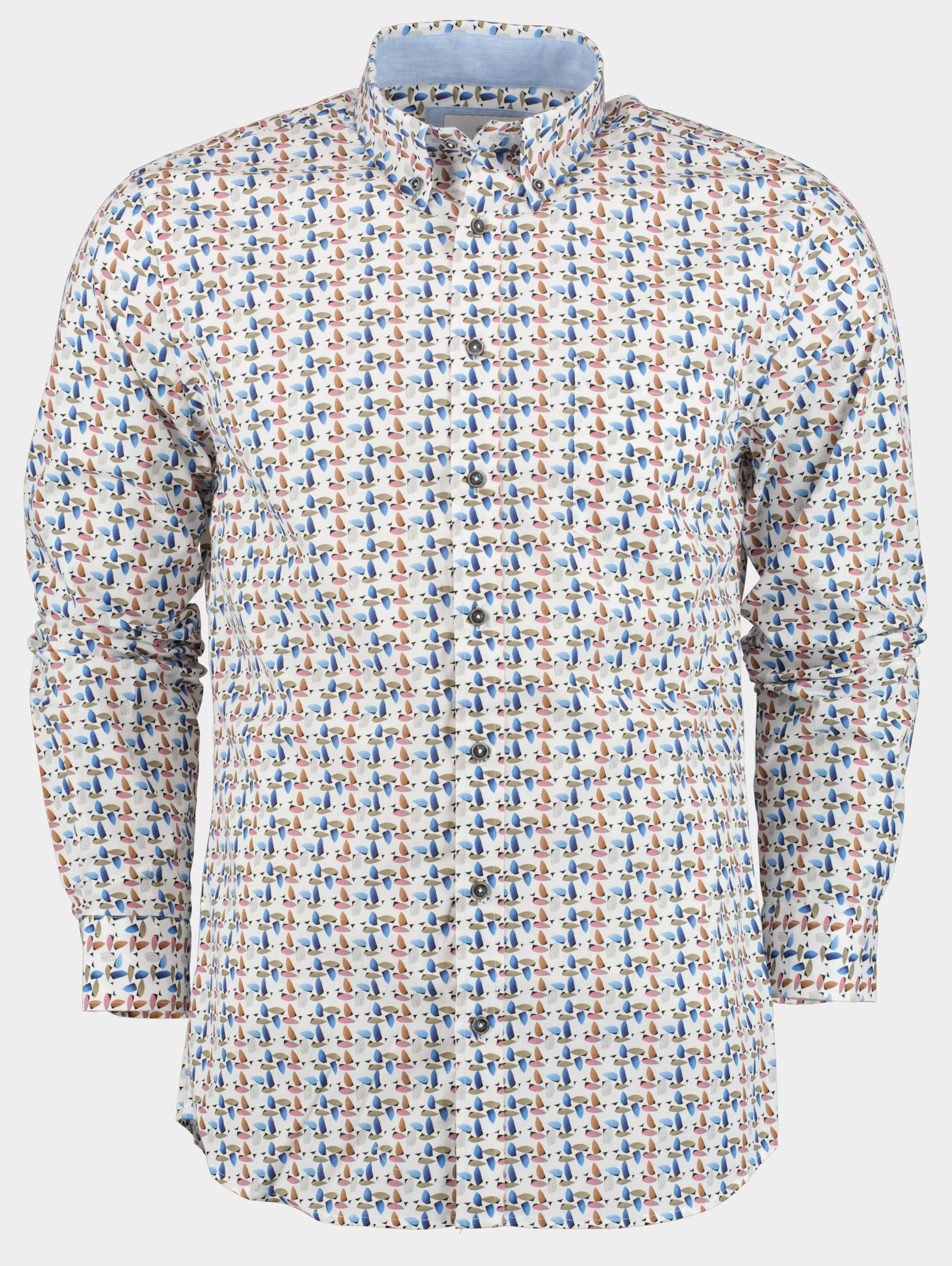 Bos Casual hemd lange mouw Multi Blade Print Shirt Ls 24107BL15BO/500 multicolor